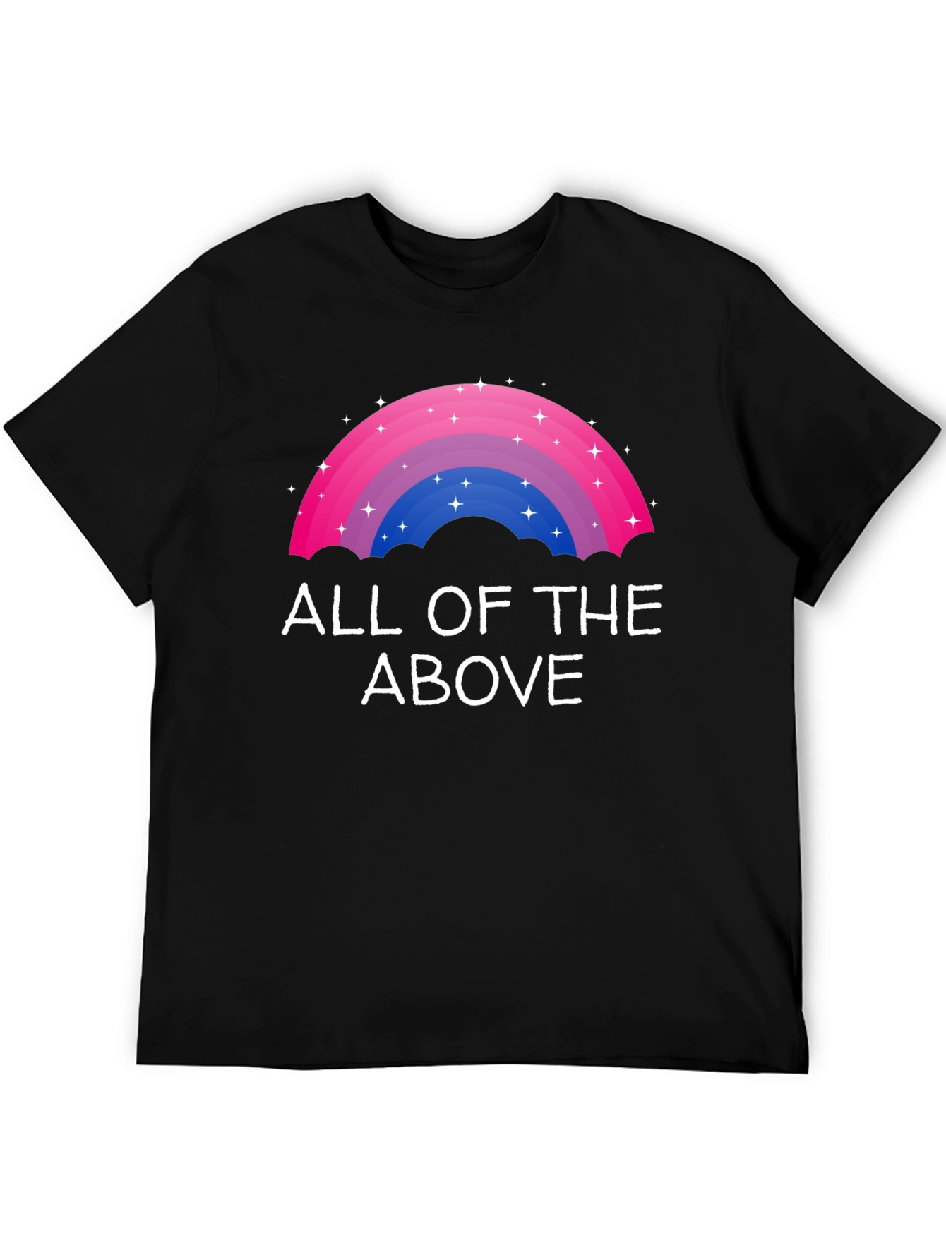 Black Bisexual Pride Rainbow All of the Above T-Shirt view 5