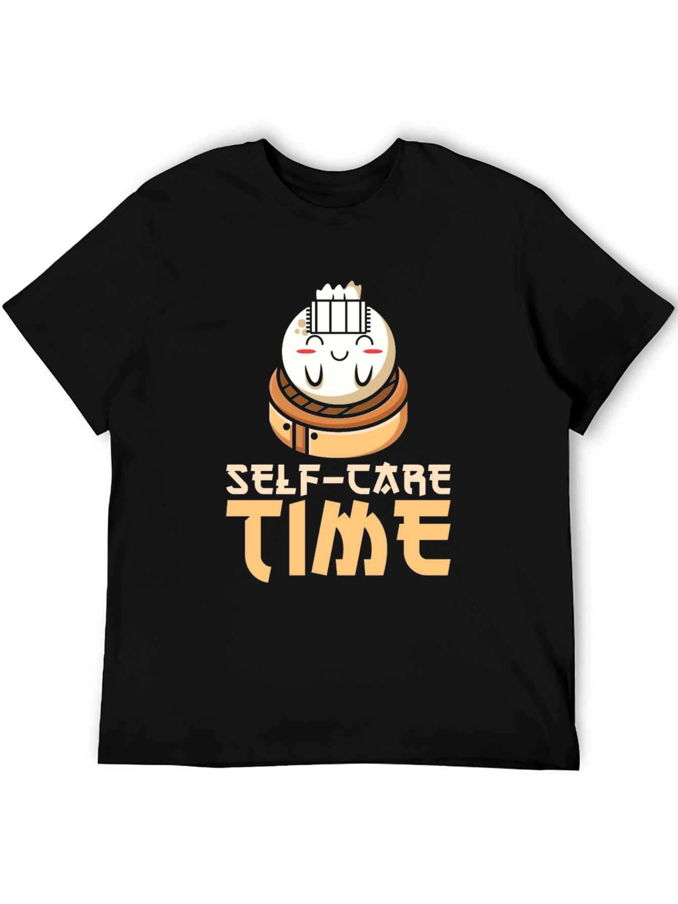 Black Self-Care Time Dumpling T-Shirt view 5
