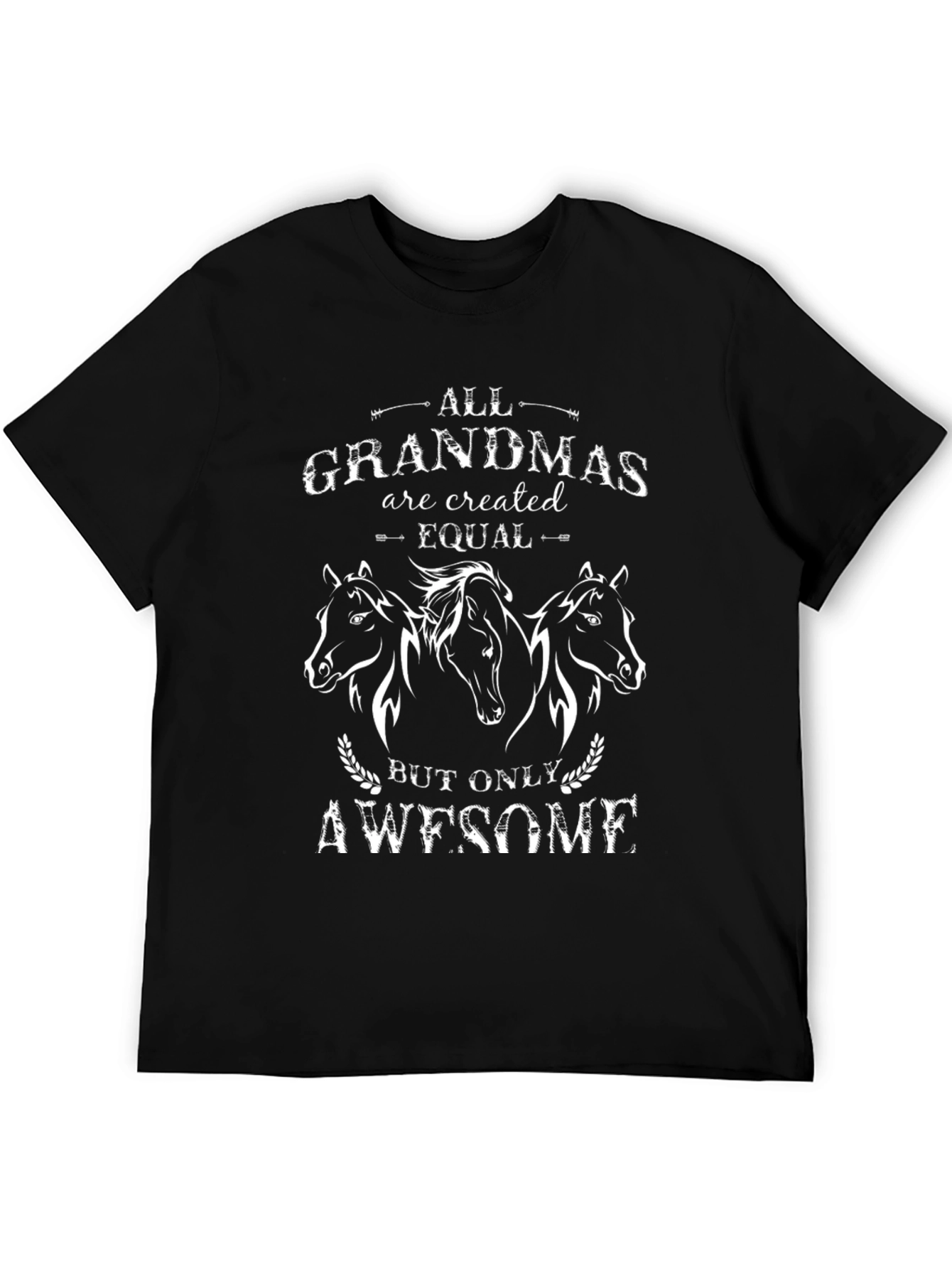 Black Awesome Grandmas Horse T-Shirt view 5