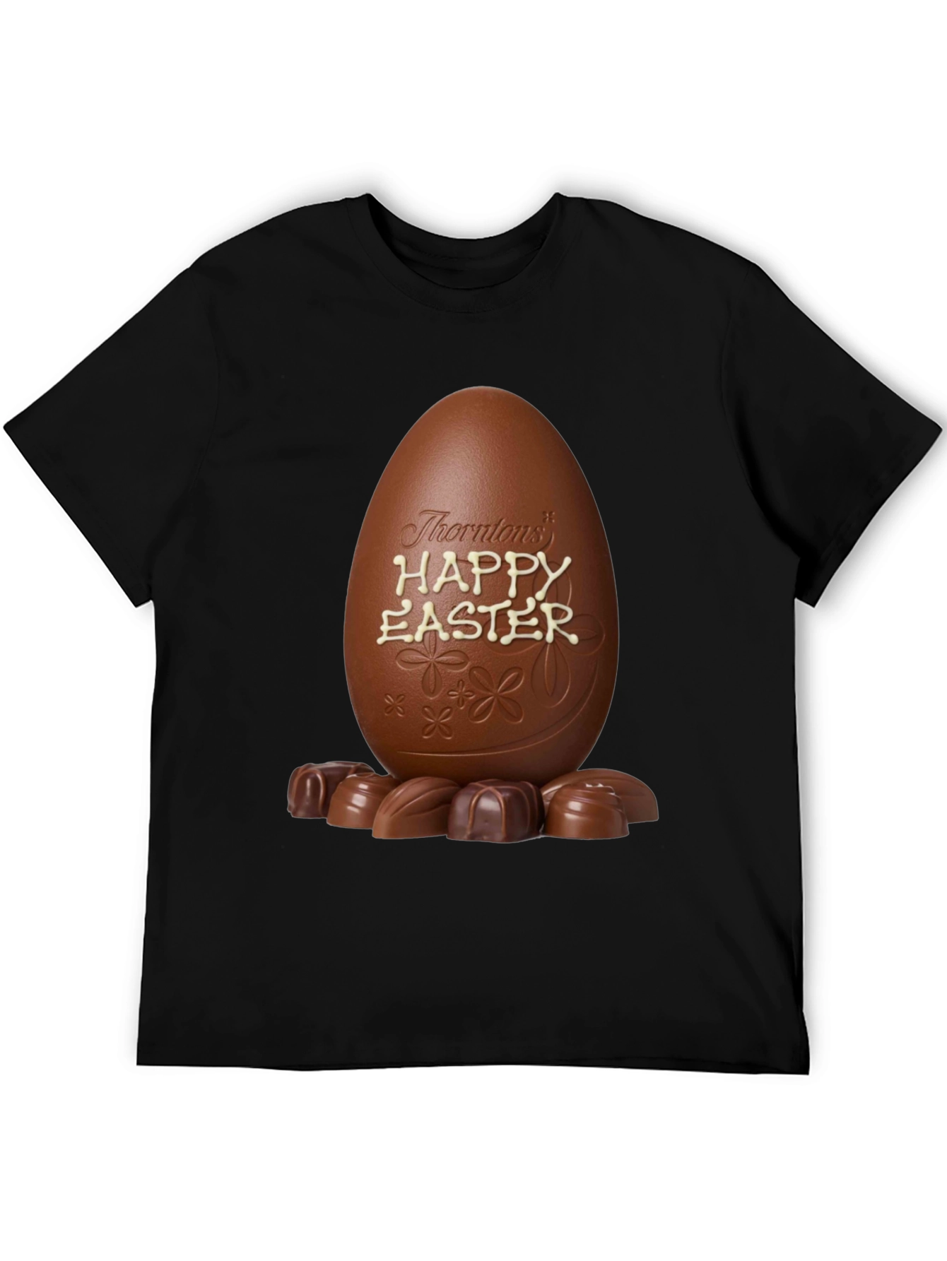 Black Easter Chocolate Egg T-Shirt view 5
