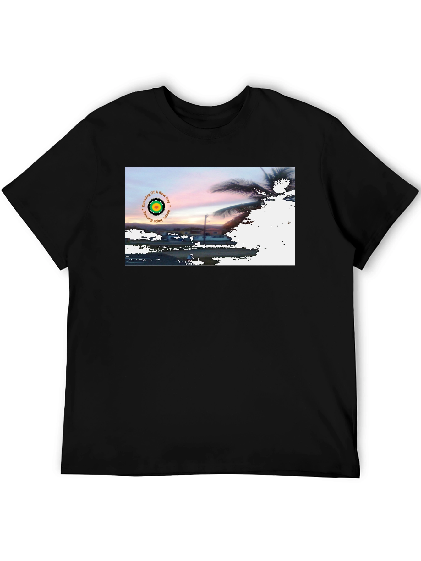 Black Sunrise Hope Burning T-Shirt view 5