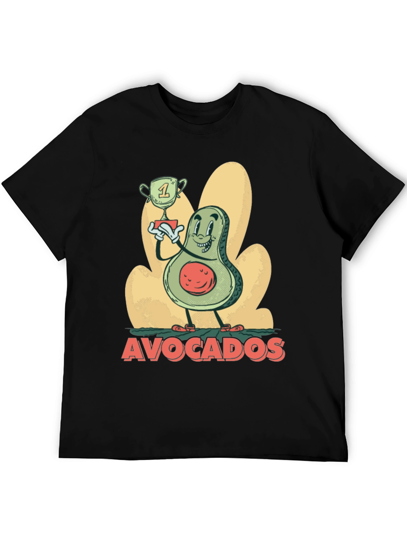 Black Funny Avocado Champion Black T-Shirt view 5