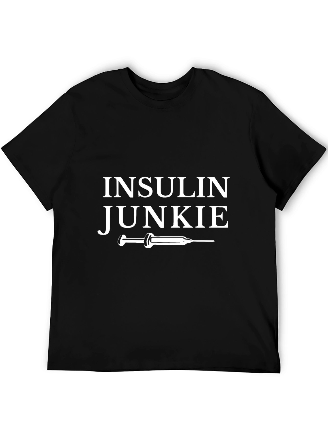 Black Insulin Junkie Graphic T-Shirt - Black view 5