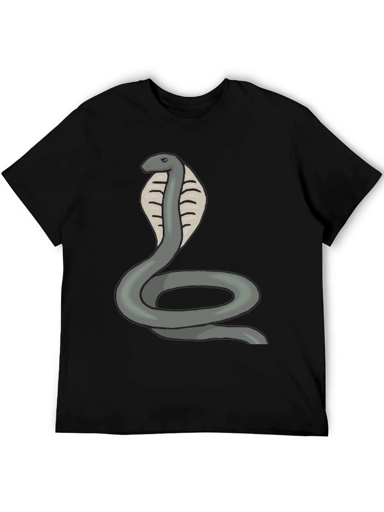 Black Cobra Snake Graphic Tee - Mens Black T-Shirt view 5