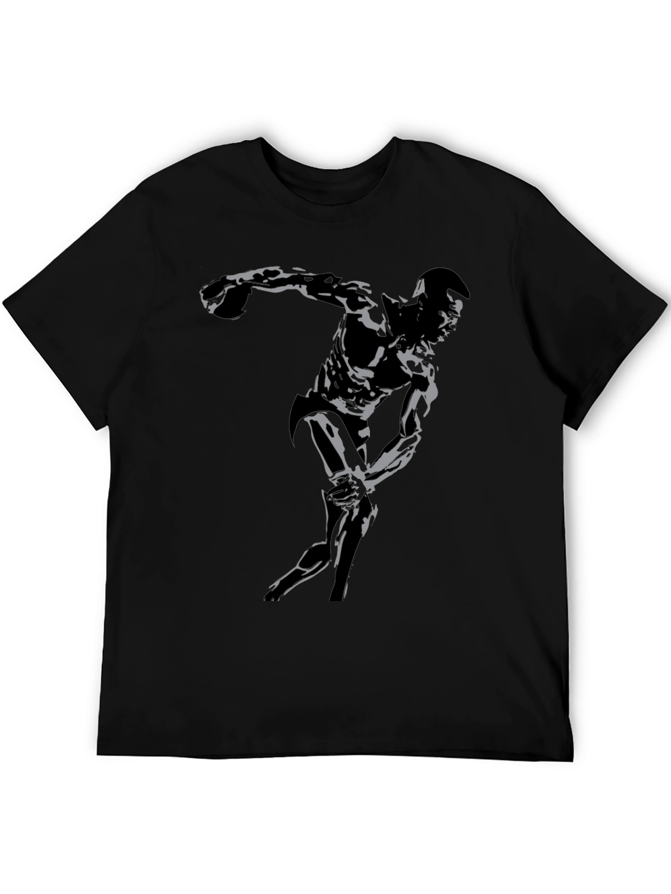 Black Athlete Graphic Tee - Black Cotton view 5