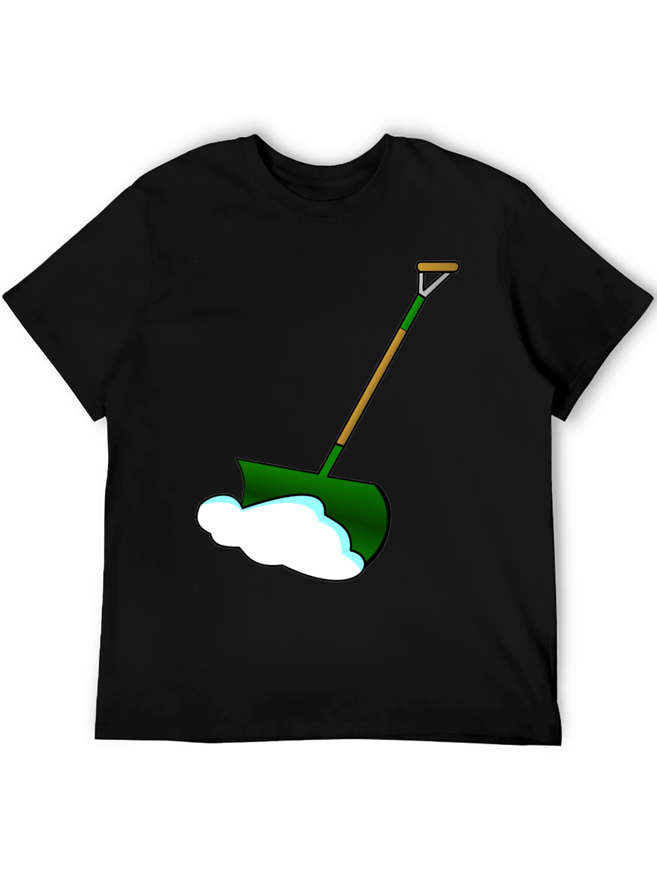 Black Snow Shovel Graphic T-Shirt - Winter Ready! view 5