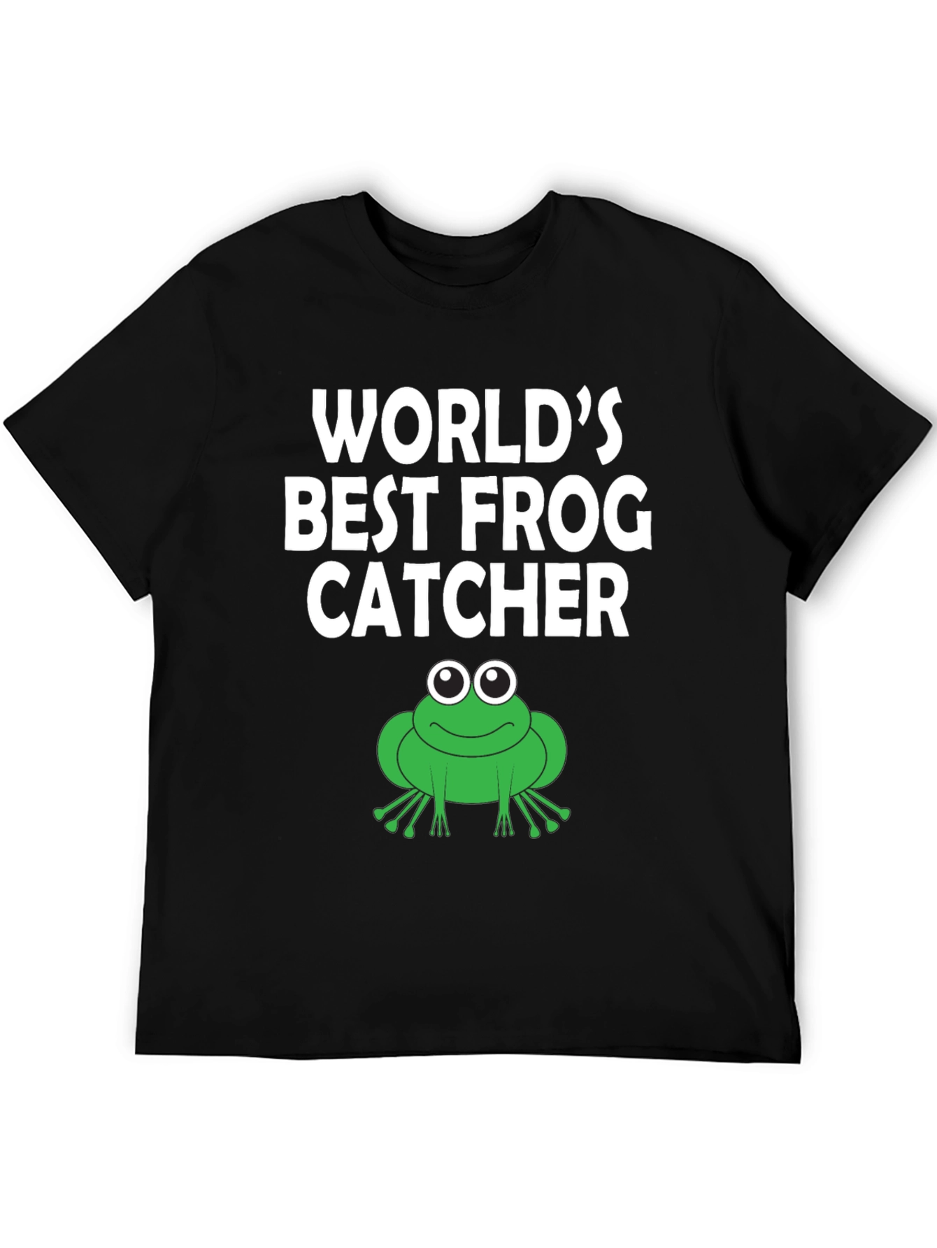 Black World's Best Frog Catcher T-Shirt view 5