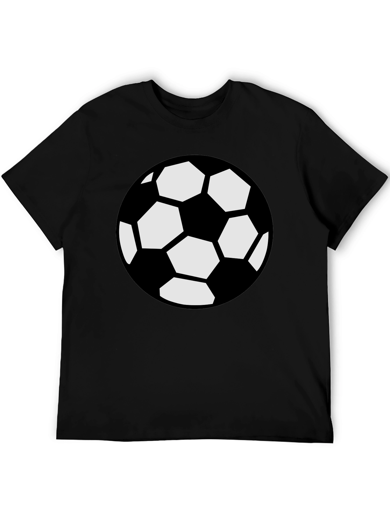 Black Soccer Ball Graphic Black T-Shirt view 5
