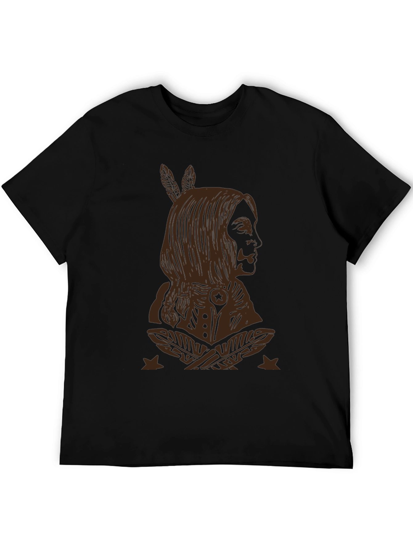 Black Native American Graphic Tee - Stylish Black T-Shirt view 5