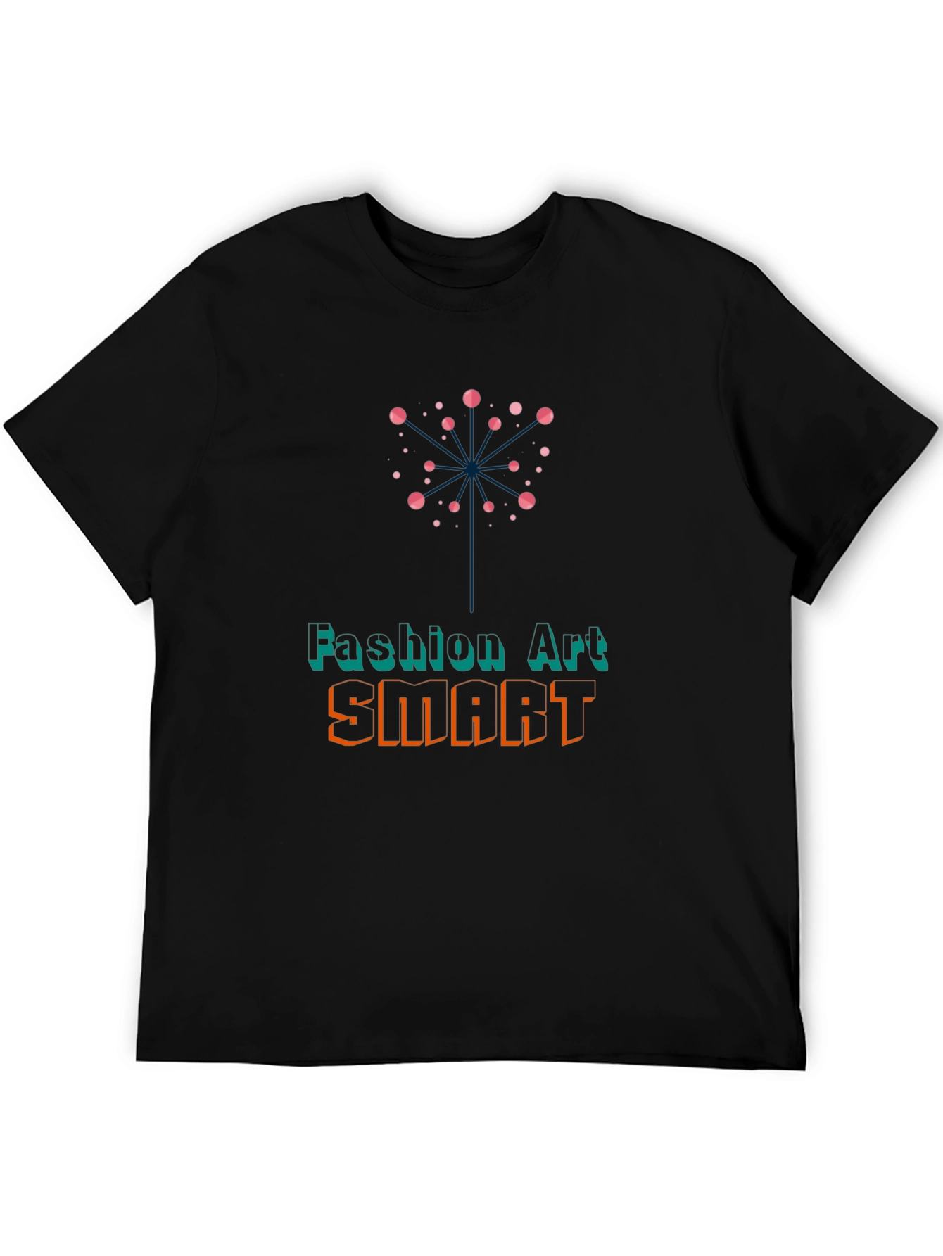 Black Fashion Art SMART Graphic Print T-Shirt view 5