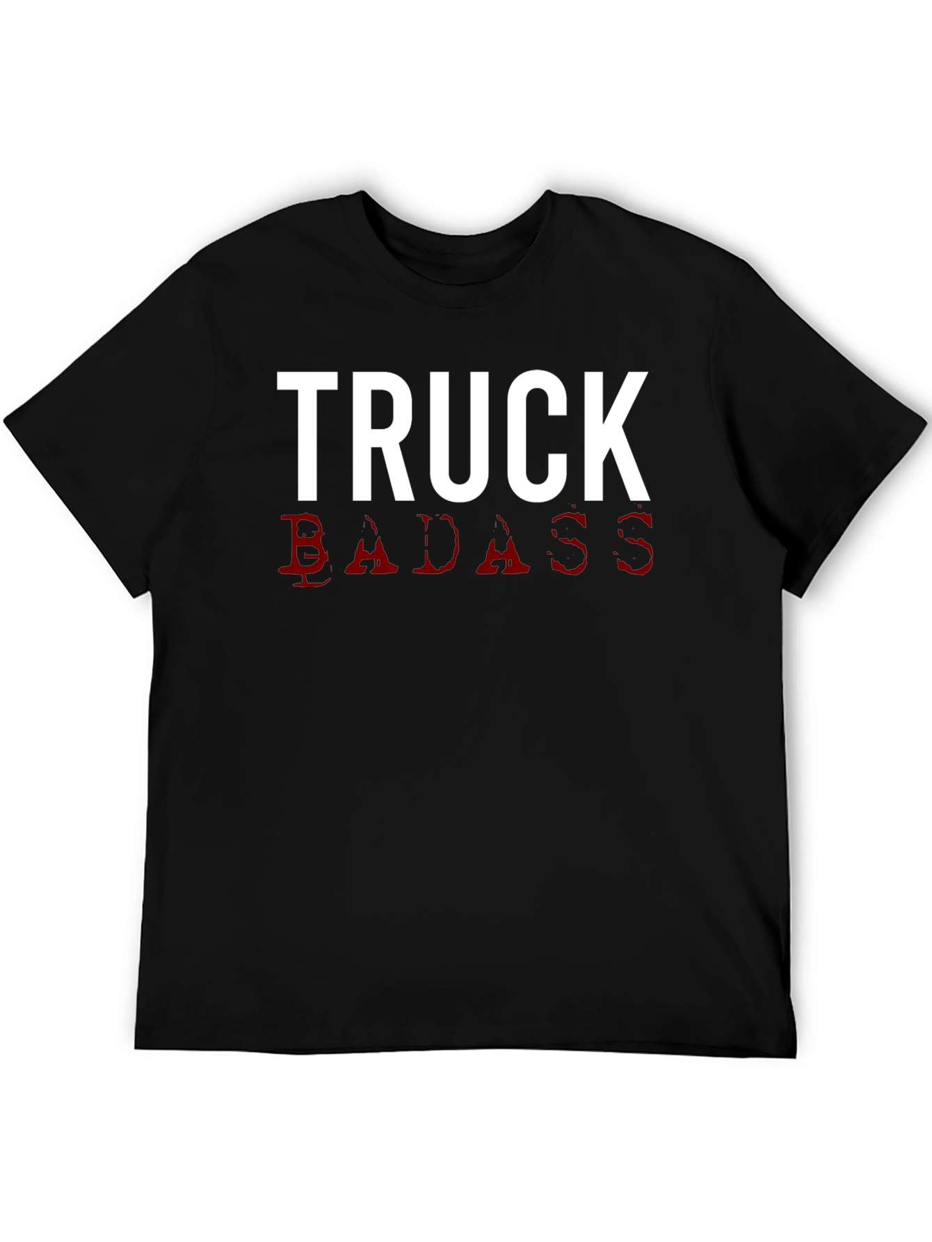 Black Truck Badass Graphic Tee - Men's Black T-Shirt view 5