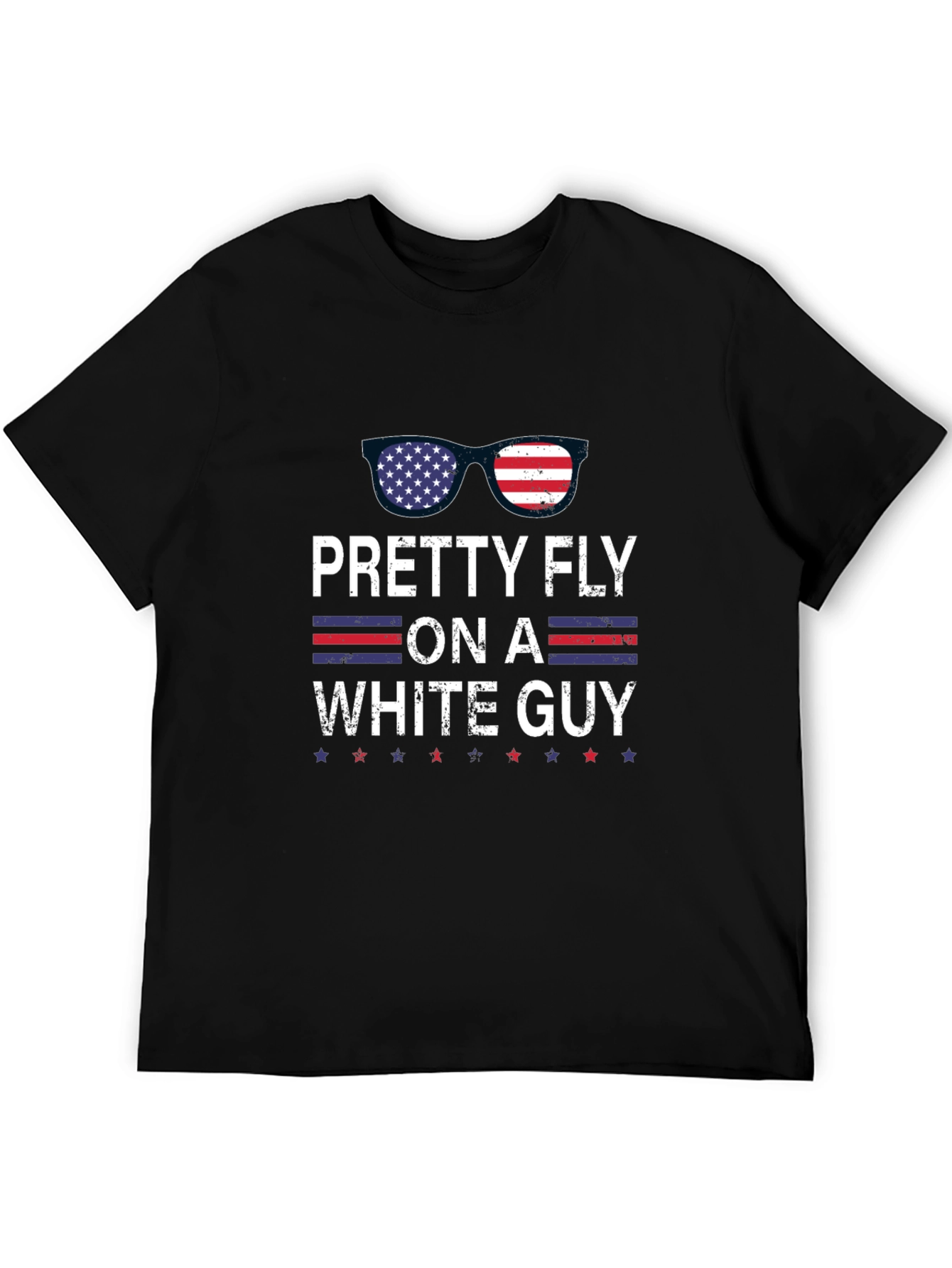 Black Pretty Fly On A White Guy Patriotic T-Shirt view 5