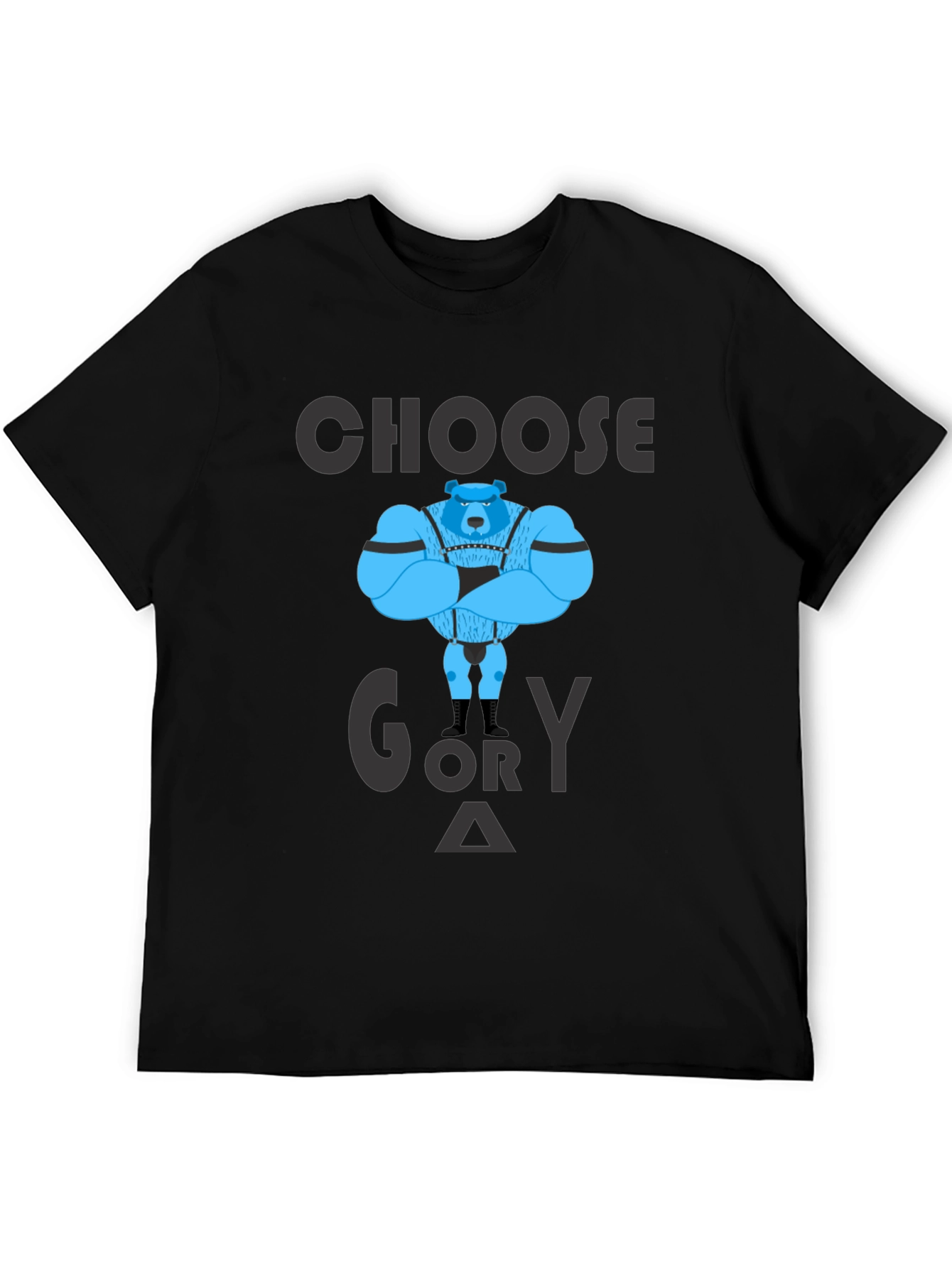 Black Choose Glory T-Shirt - Bear Graphic Tee view 5