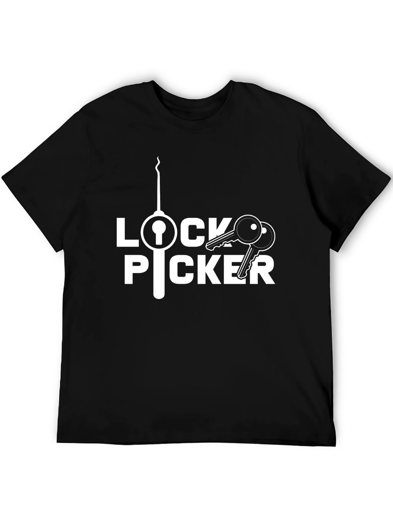 Black Lock Picker Graphic Tee - Novelty Humor Shirt view 5