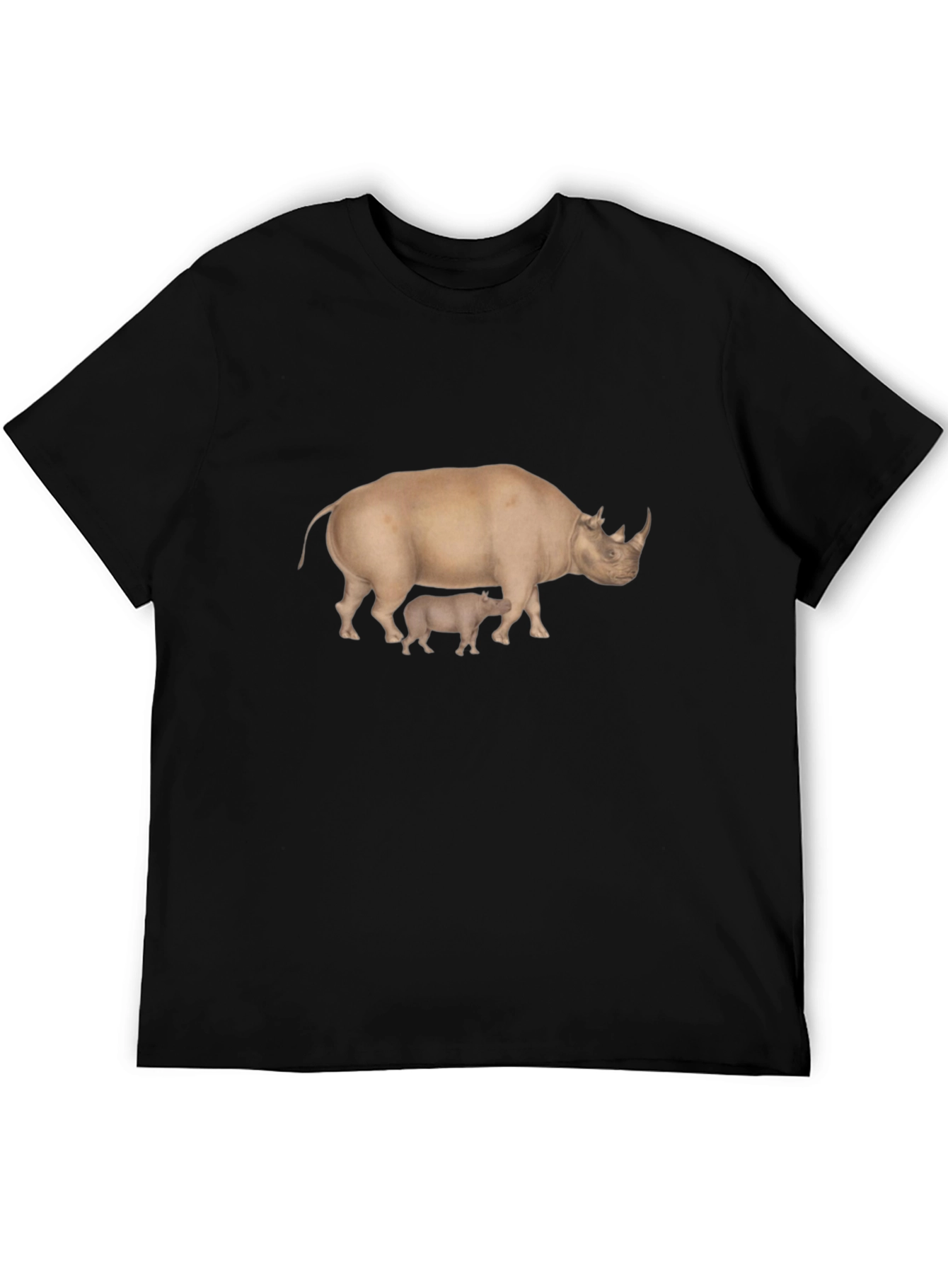 Black Rhino Graphic Tee - Classic Black T-Shirt view 5