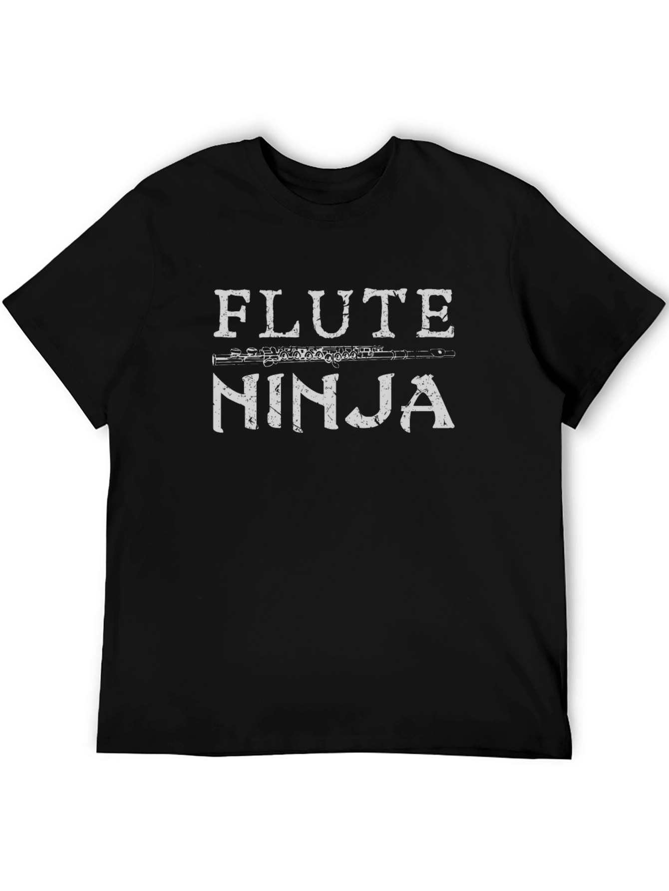 Black Flute Ninja Graphic Tee - Musician's T-Shirt view 5