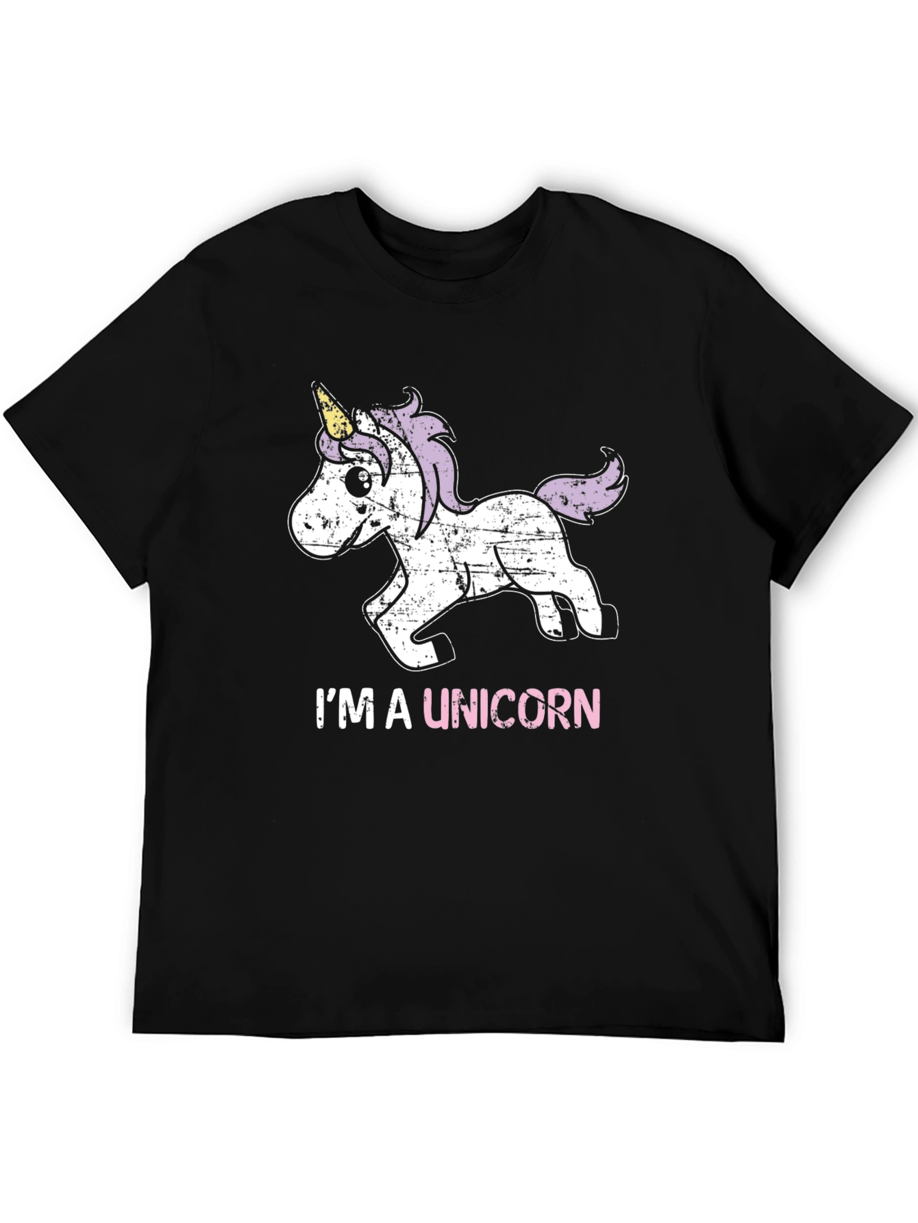 Black I'm A Unicorn Graphic T-Shirt view 5