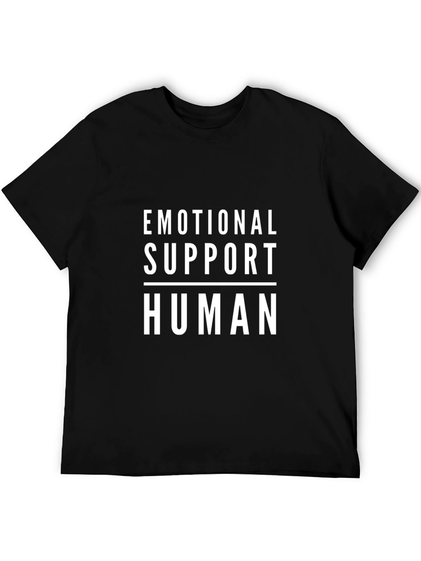 Black Emotional Support Human Graphic Tee - Black view 5