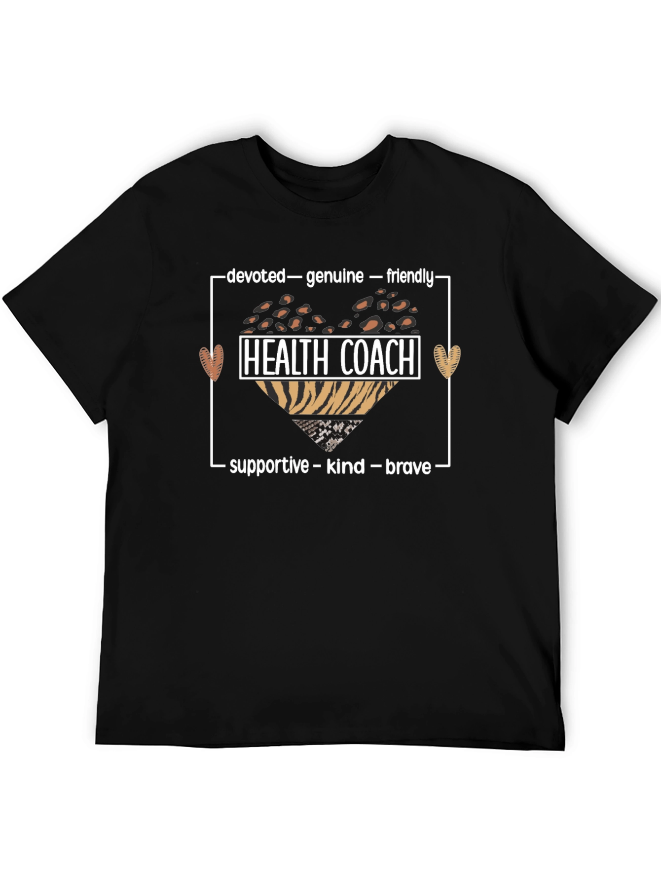 Black Health Coach Graphic T-Shirt view 5