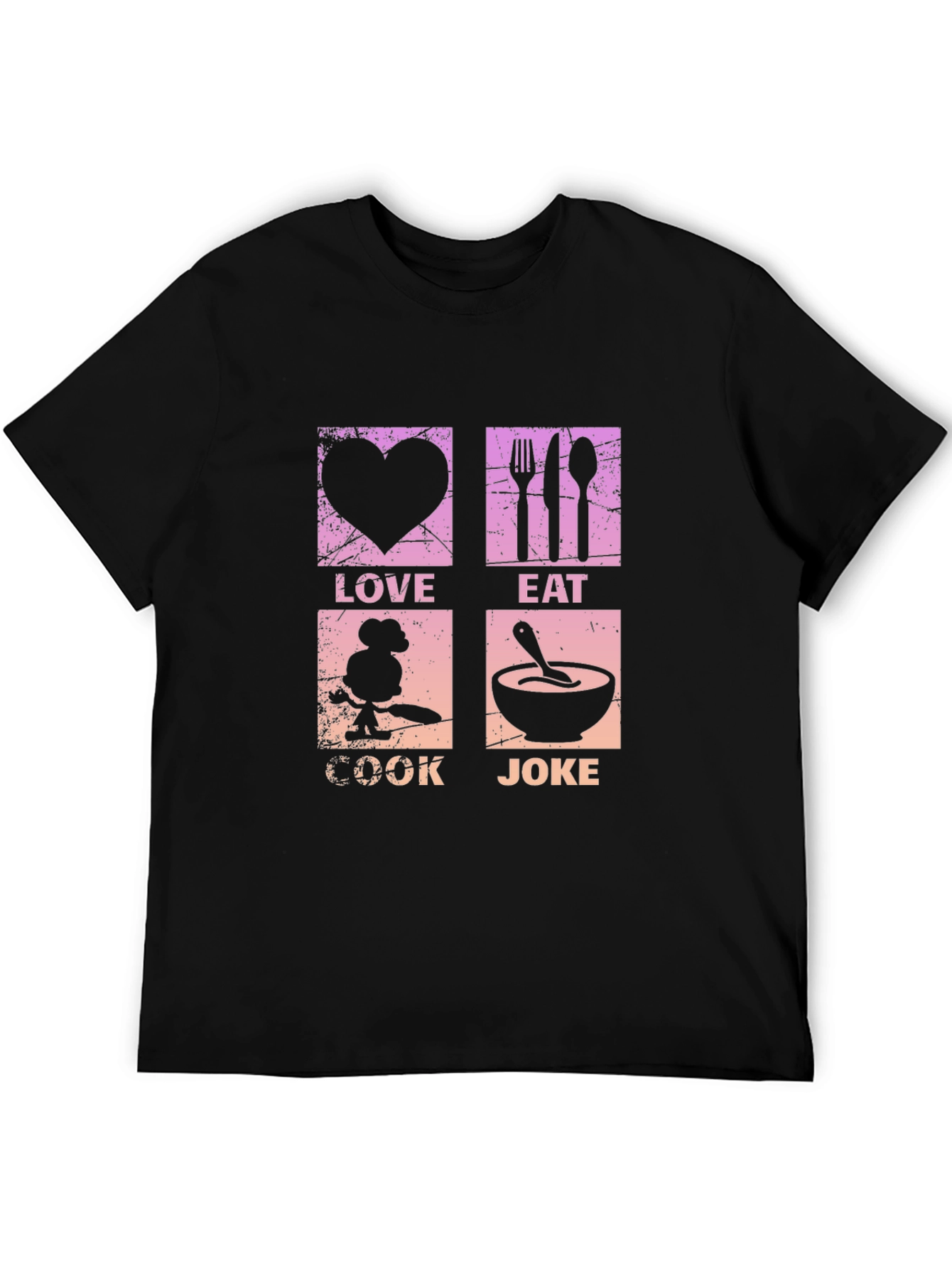Black Love Eat Cook Joke T-Shirt view 5