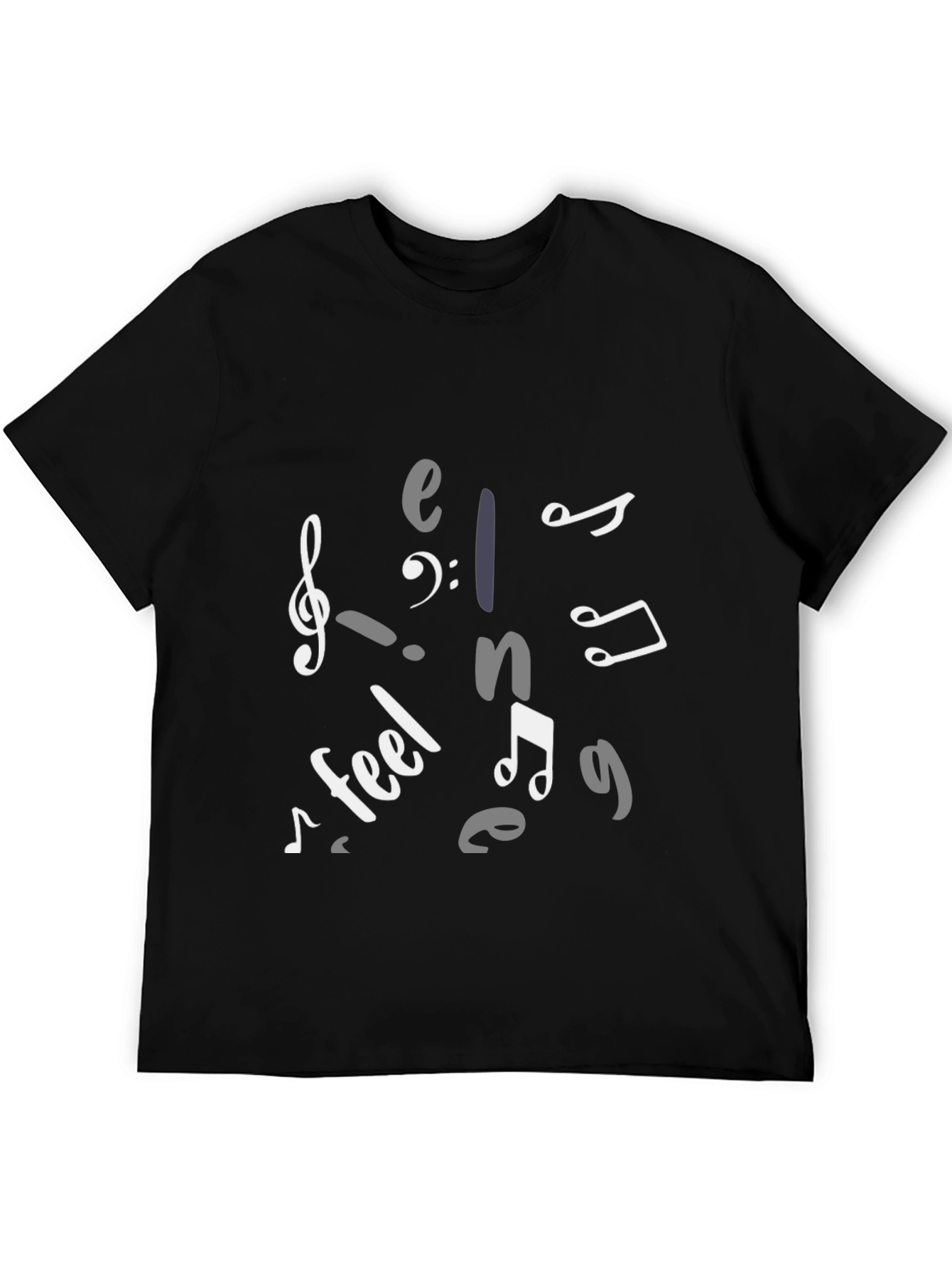 Black Musical Vibes T-Shirt - Comfortable Cotton Blend view 5