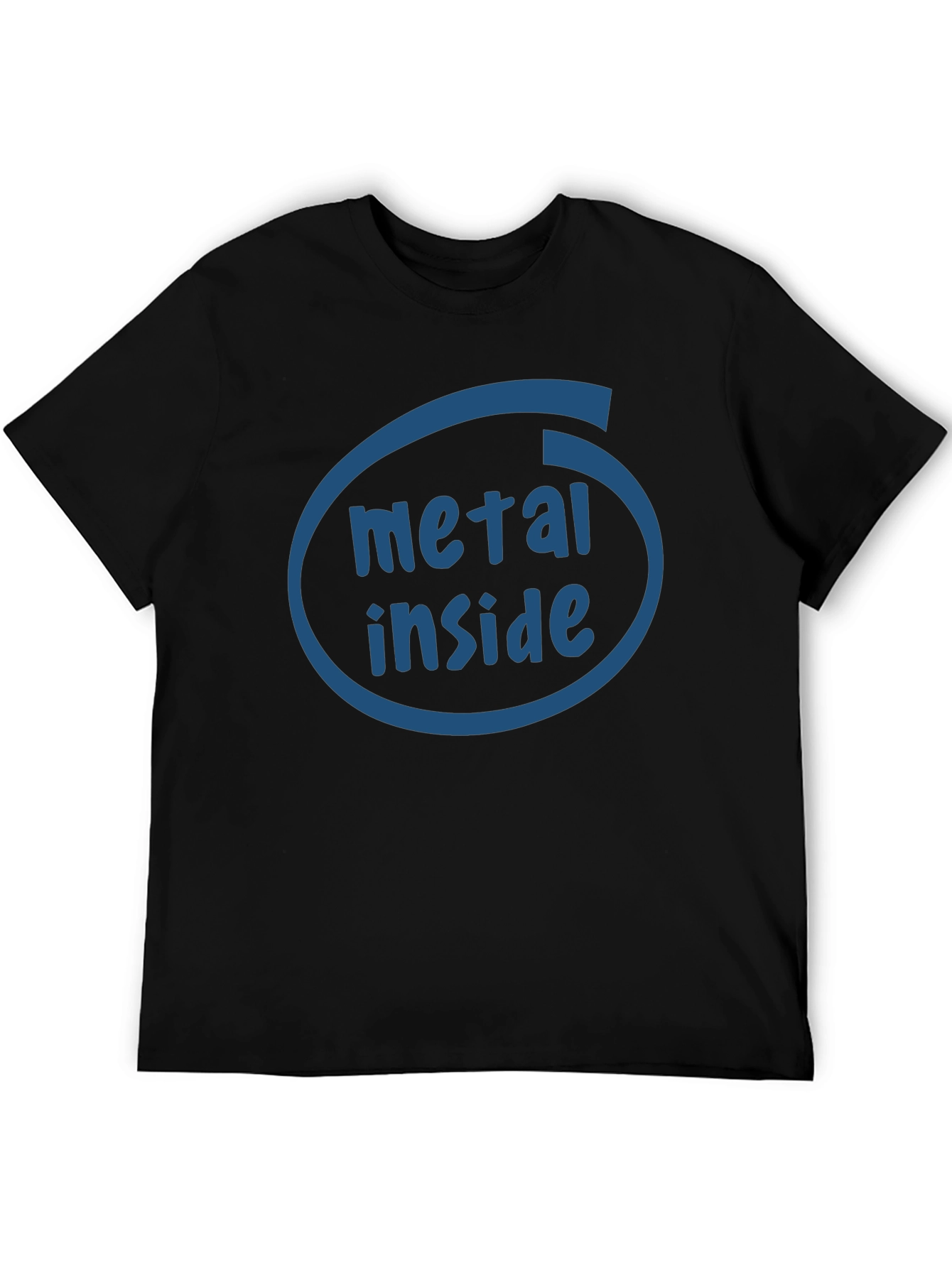 Black Metal Inside Funny Graphic T-Shirt view 5