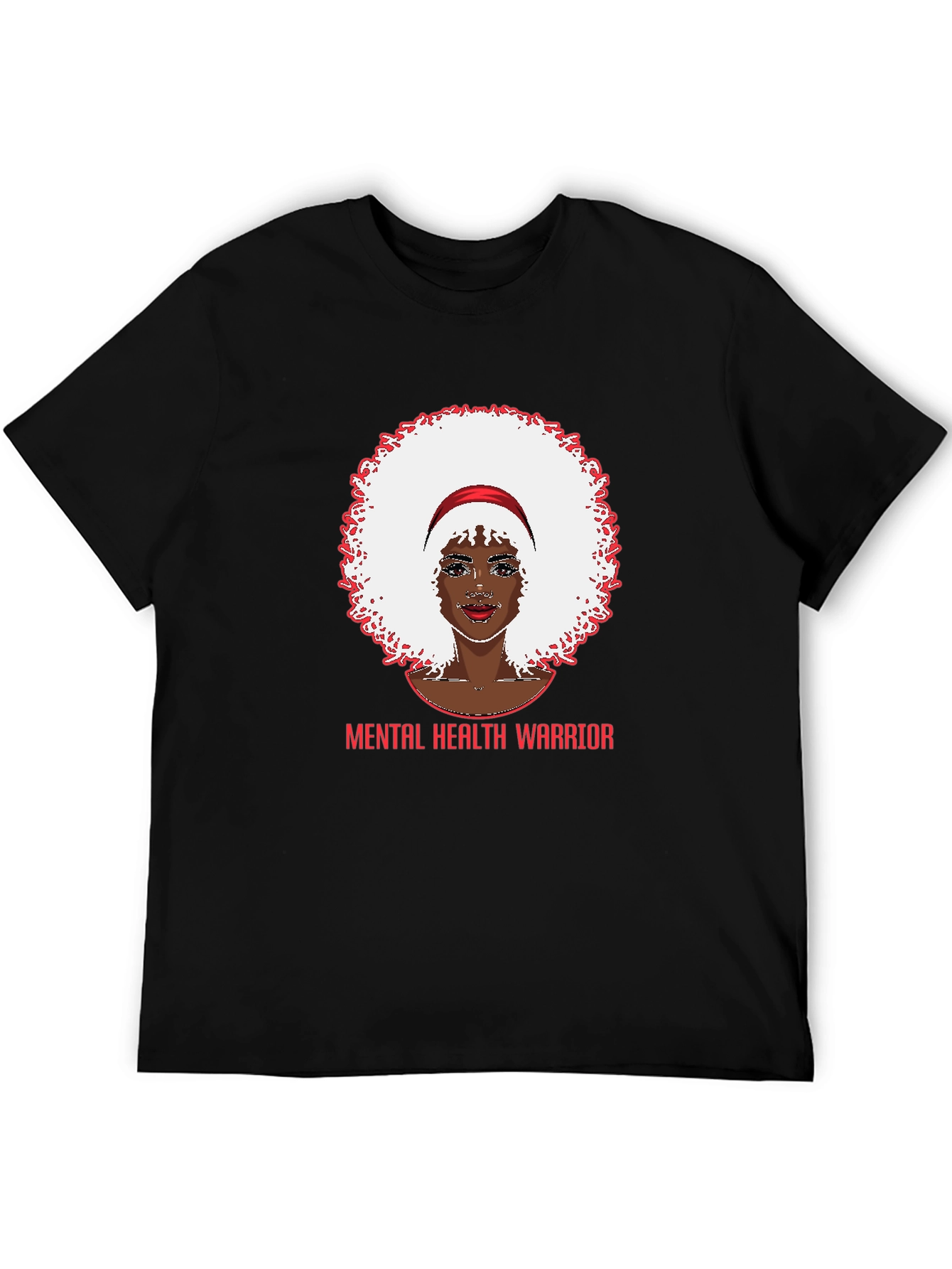 Black Mental Health Warrior T-Shirt - Unisex view 5