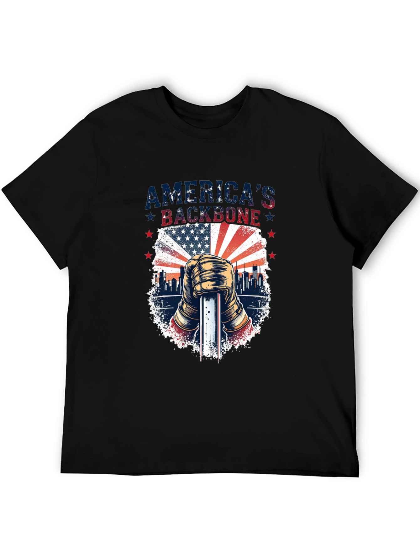 Black America's Backbone T-Shirt view 5