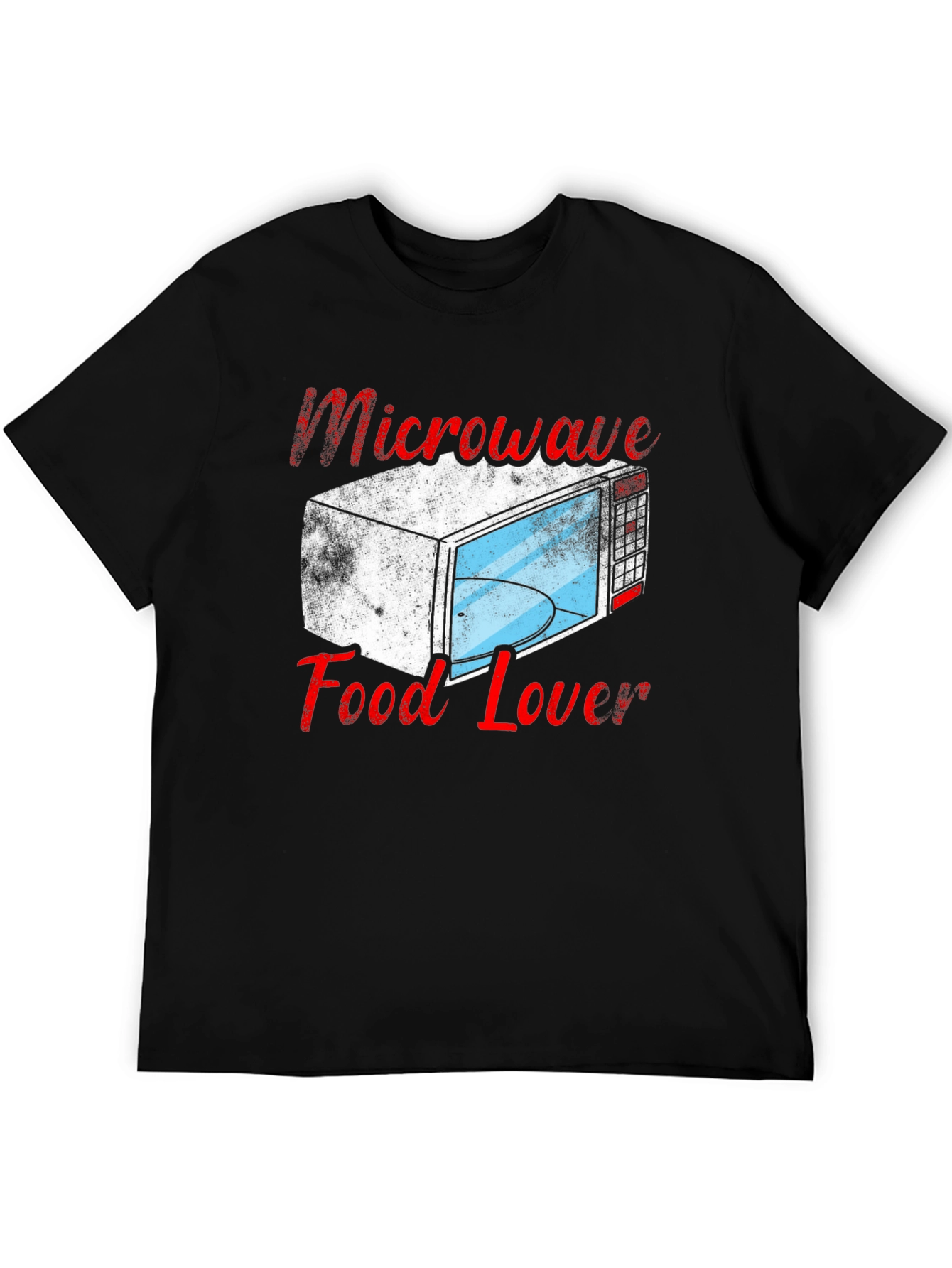 Black Microwave Food Lover T-Shirt - Funny Cook Tee view 5
