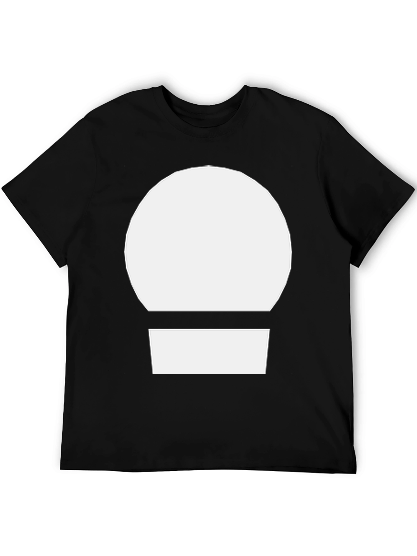 Black Minimalist Graphic Tee - White Circle Design view 5
