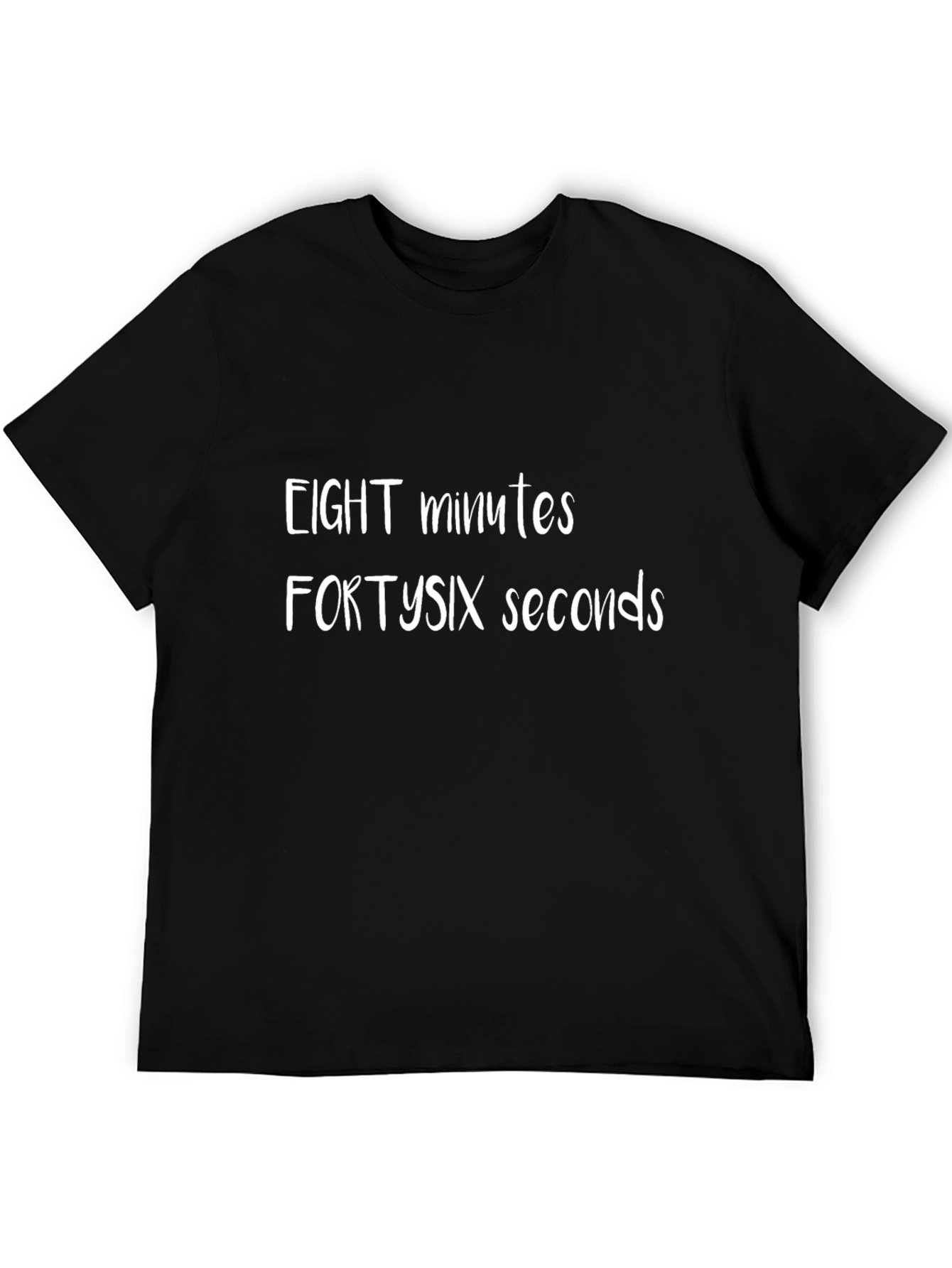 Black Eight Minutes Forty-Six Seconds Graphic Tee view 5