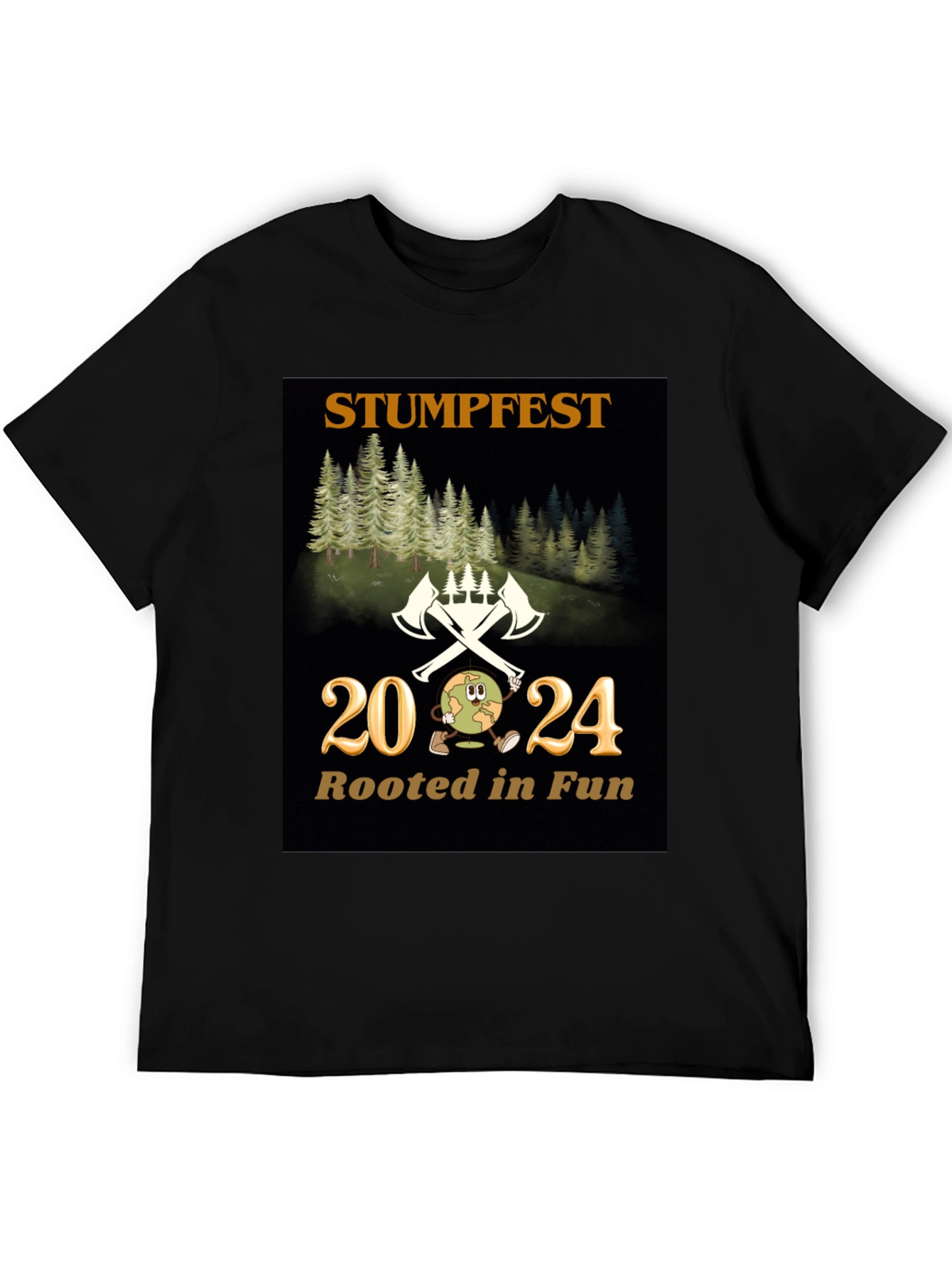 Black Stumpfest 2024 T-Shirt - Rooted in Fun! view 5