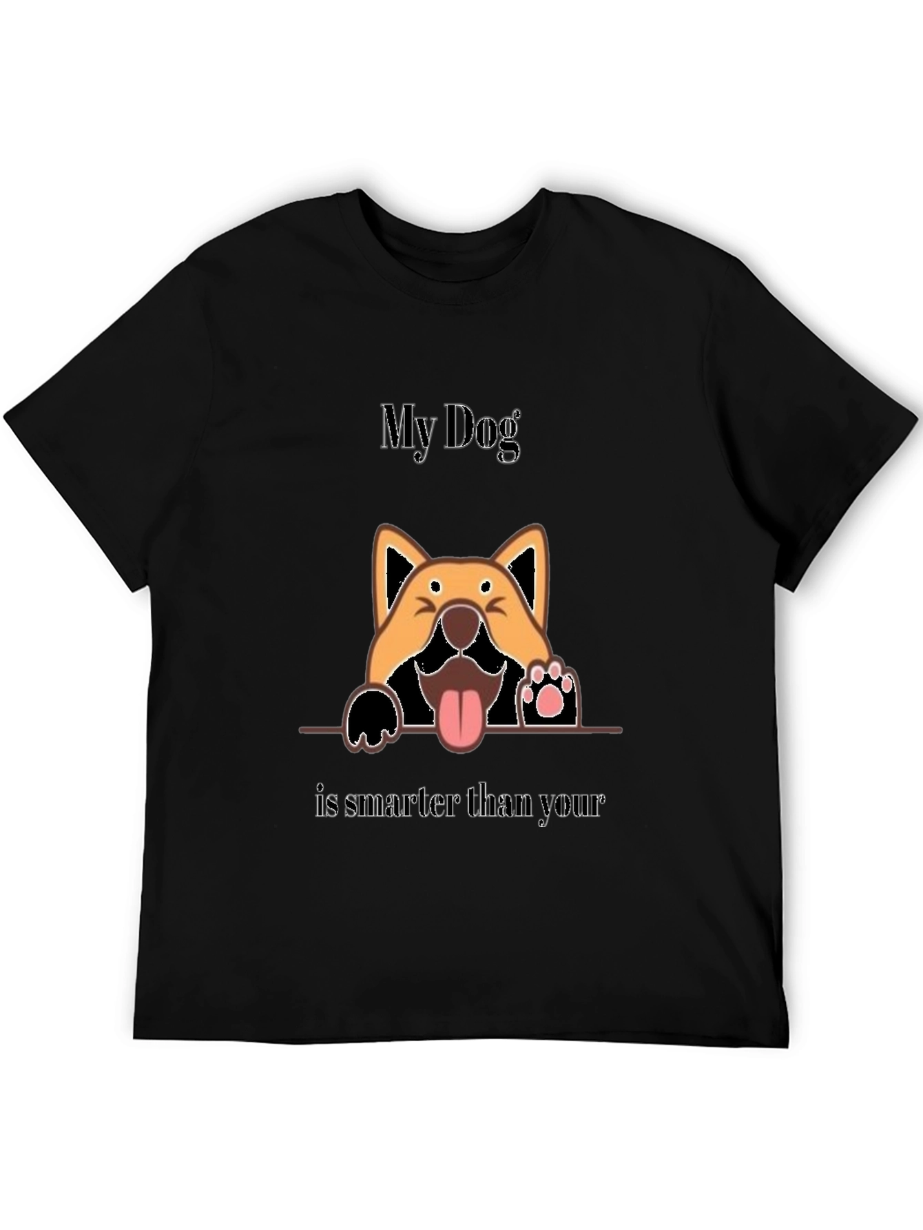 Black My Dog Is Smarter Than Your Dog Graphic Tee view 5