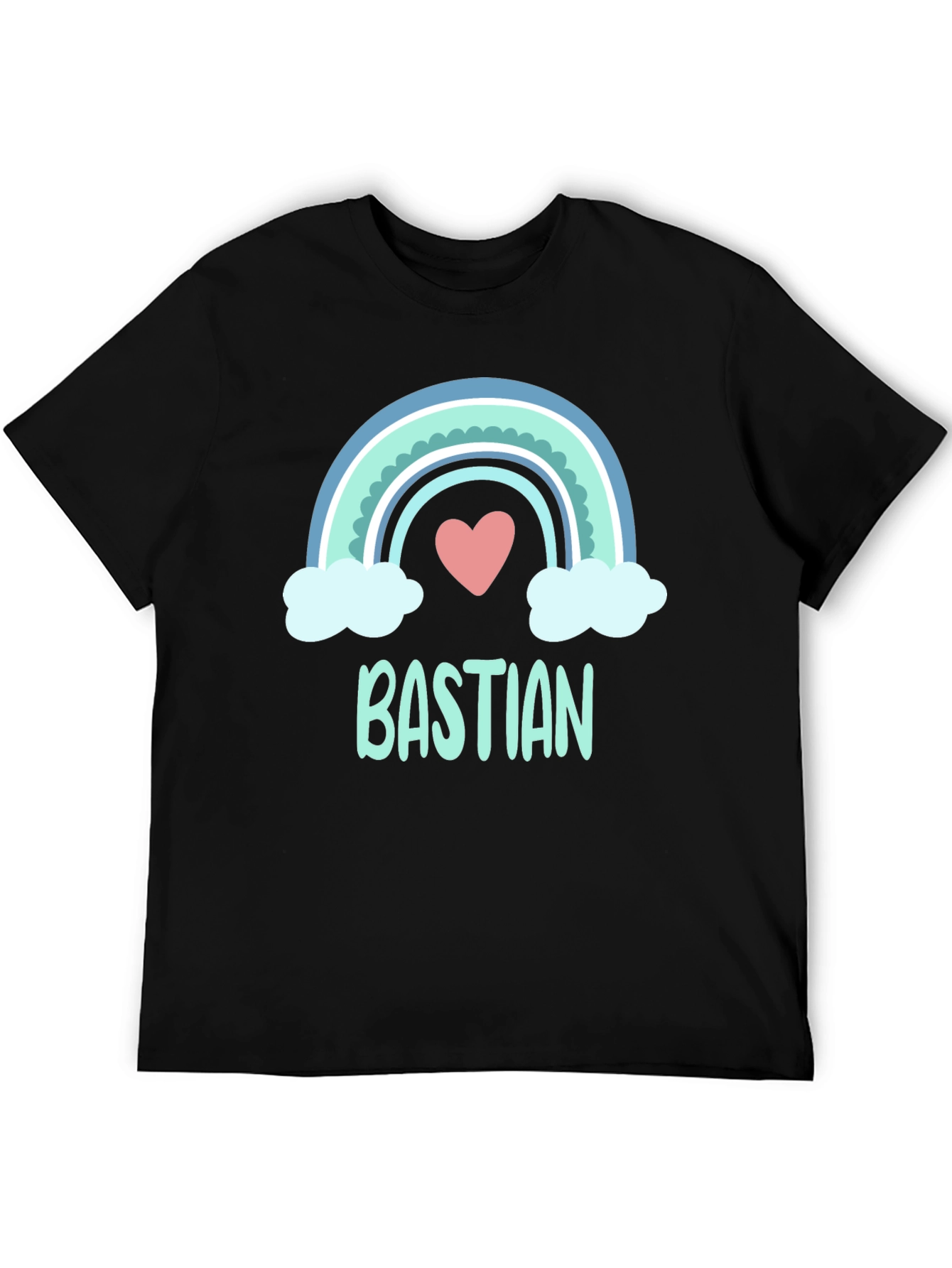 Black Bastian Rainbow Heart T-Shirt view 5