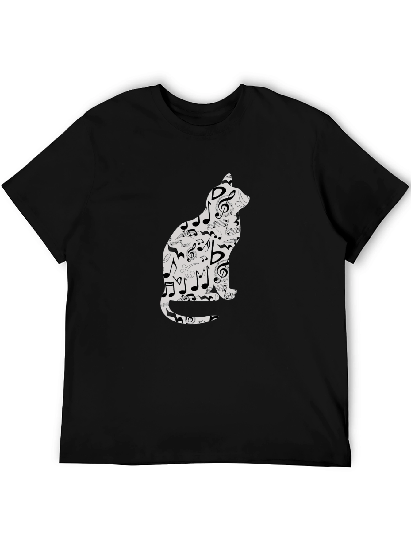 Black Music Cat T-Shirt - Stylish & Unique Design view 5