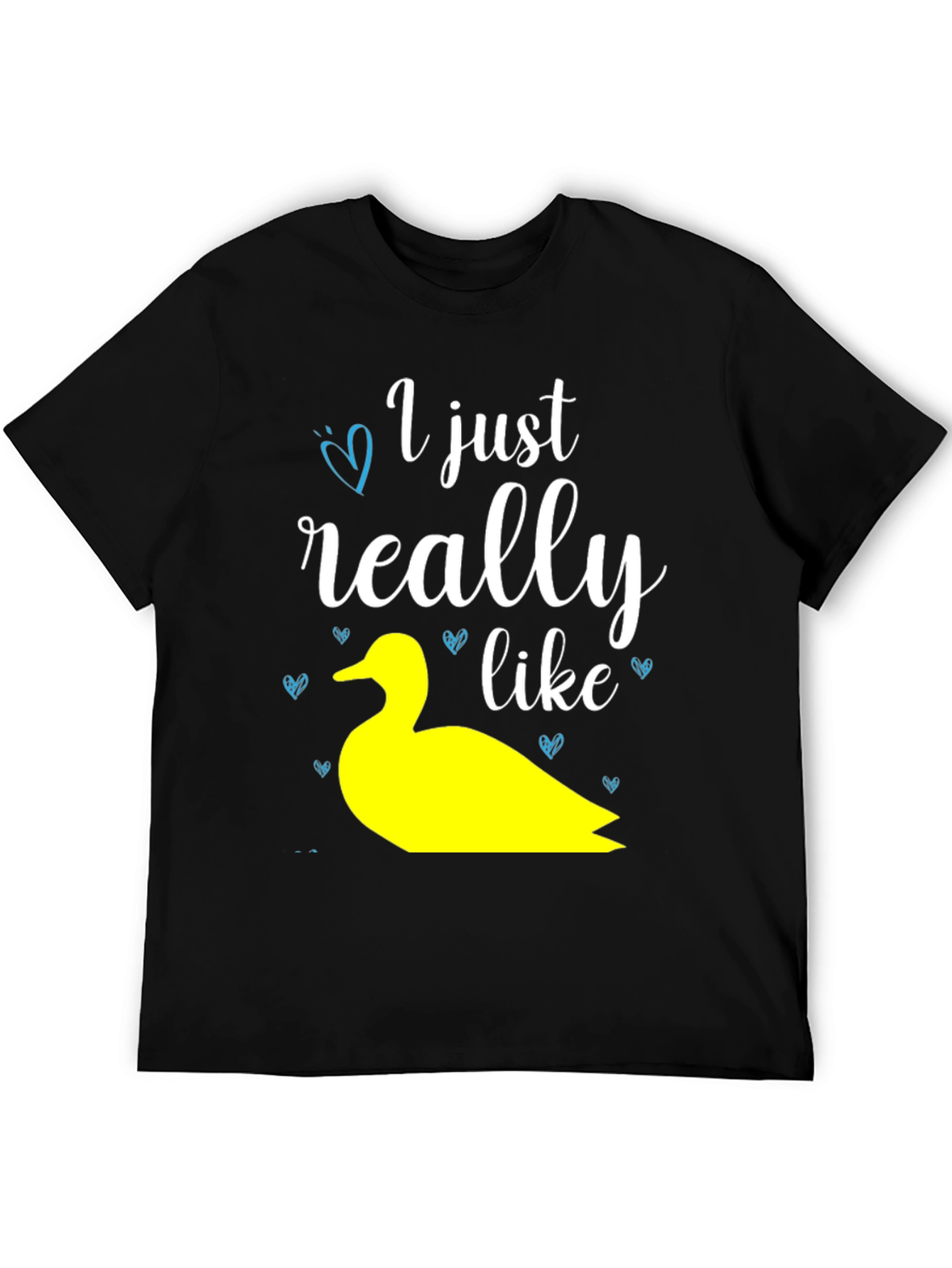 Black Duck Lover T-Shirt: "I Just Really Like Ducks" Graphic Tee view 5