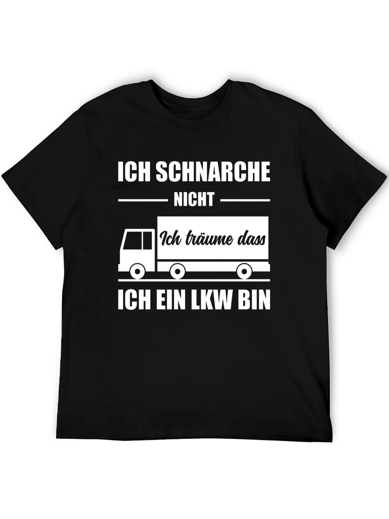 Black Funny Trucker Snoring T-Shirt - Ich Schnarche Nicht LKW view 5