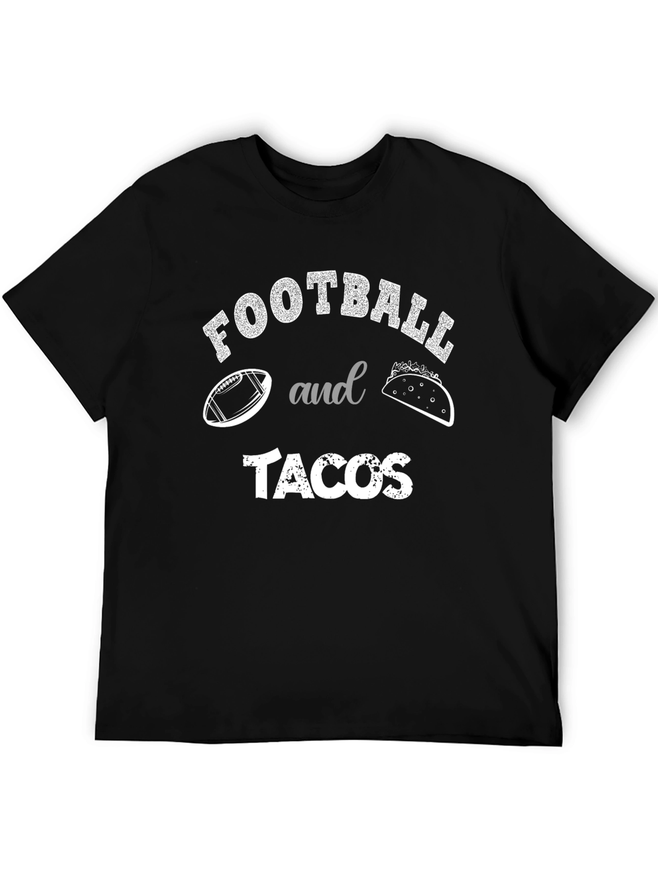 Black Football and Tacos Graphic Tee view 5
