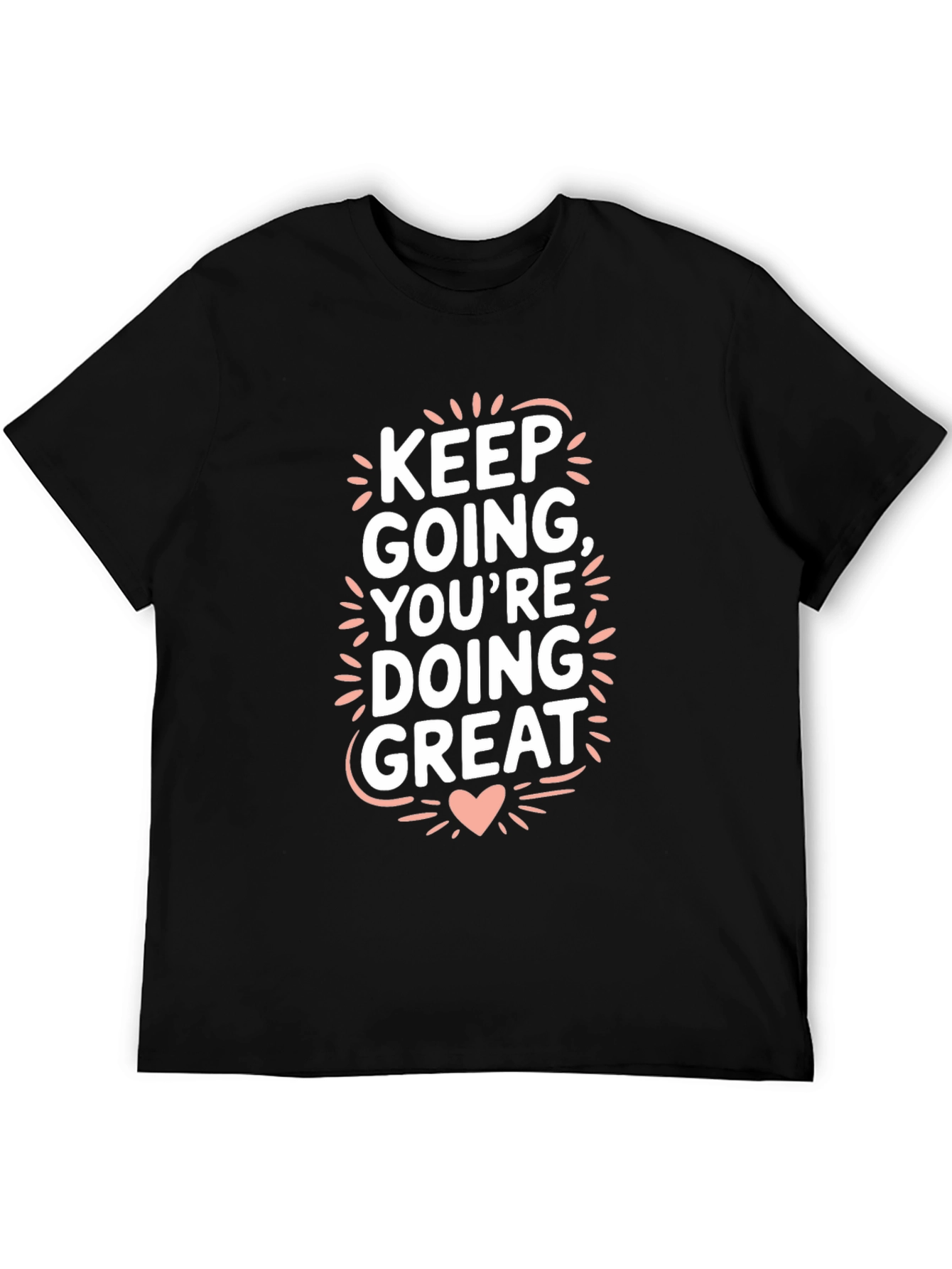 Black Keep Going Graphic Tee - Motivational T-Shirt view 5