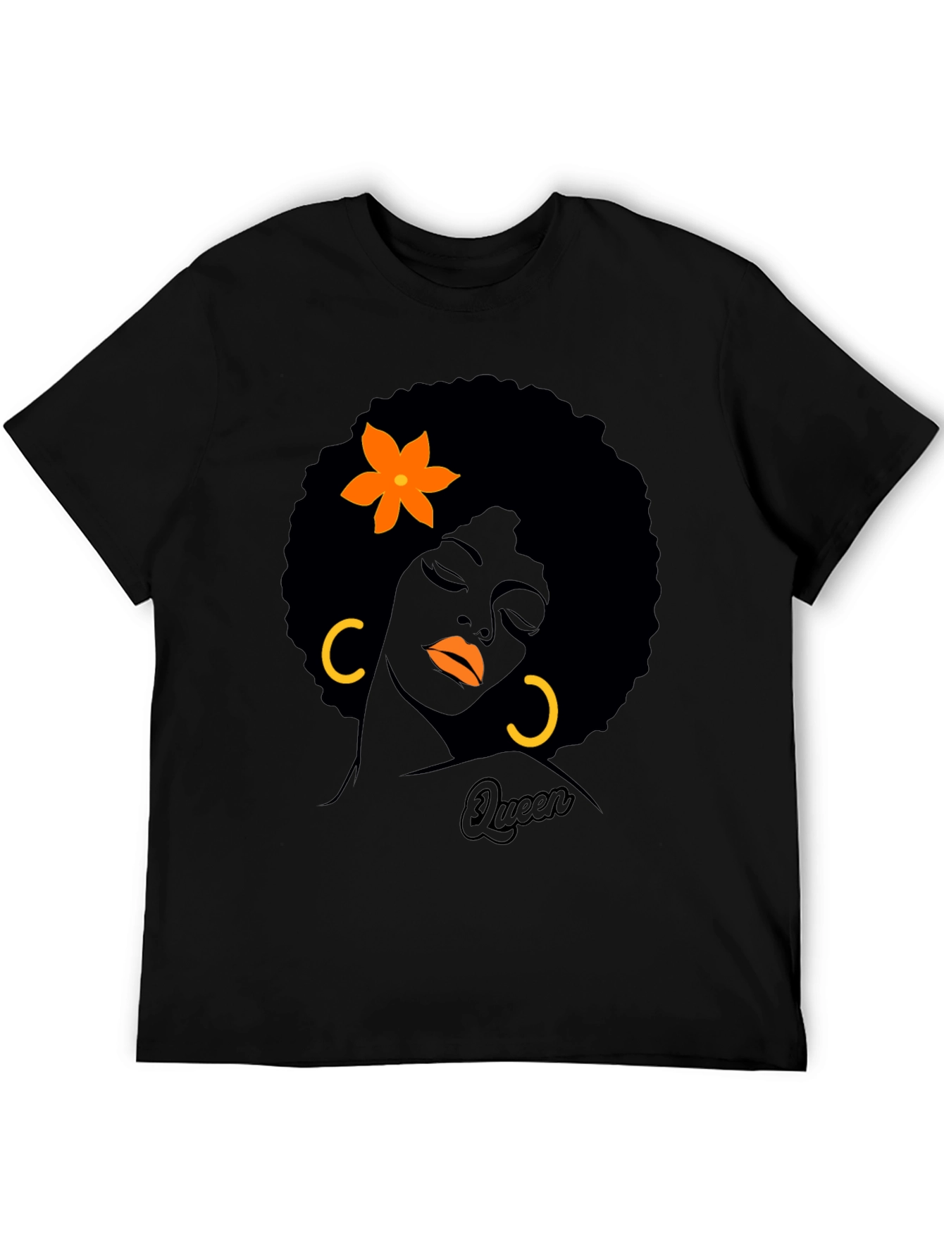 Queen Graphic T-Shirt - Afrocentric Black Tee - 5
