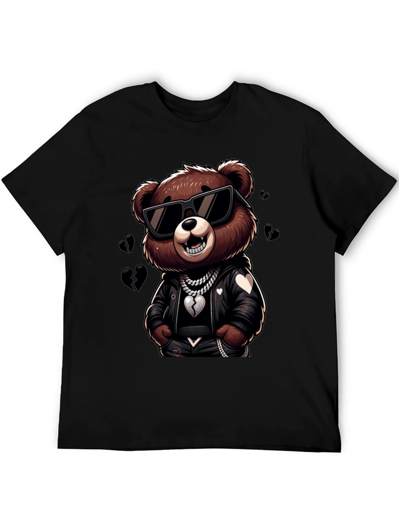Black Cool Bear Graphic Tee - Stylish & Unique Design view 5