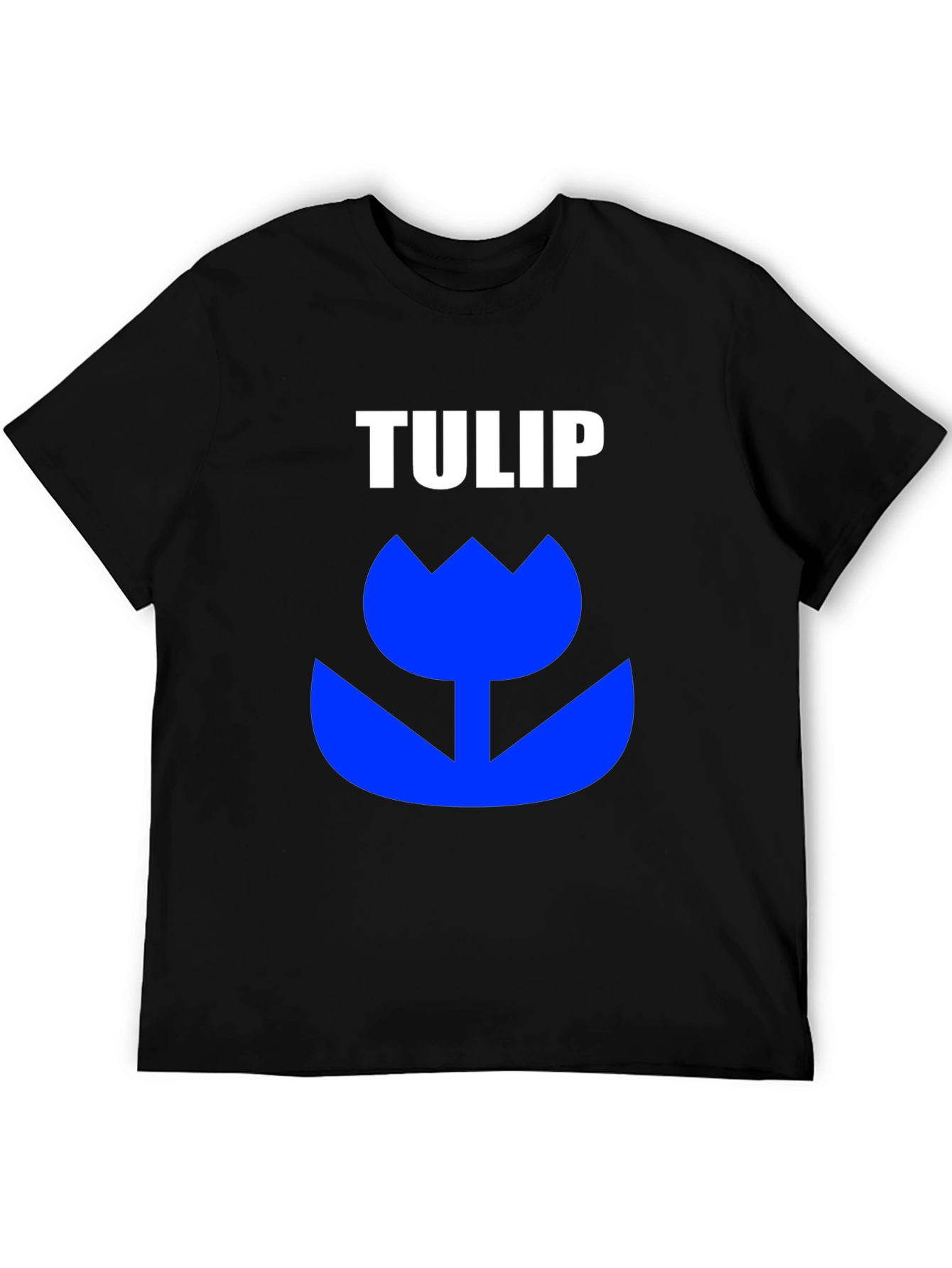 Black TULIP Graphic Tee - Bold Statement T-Shirt view 5