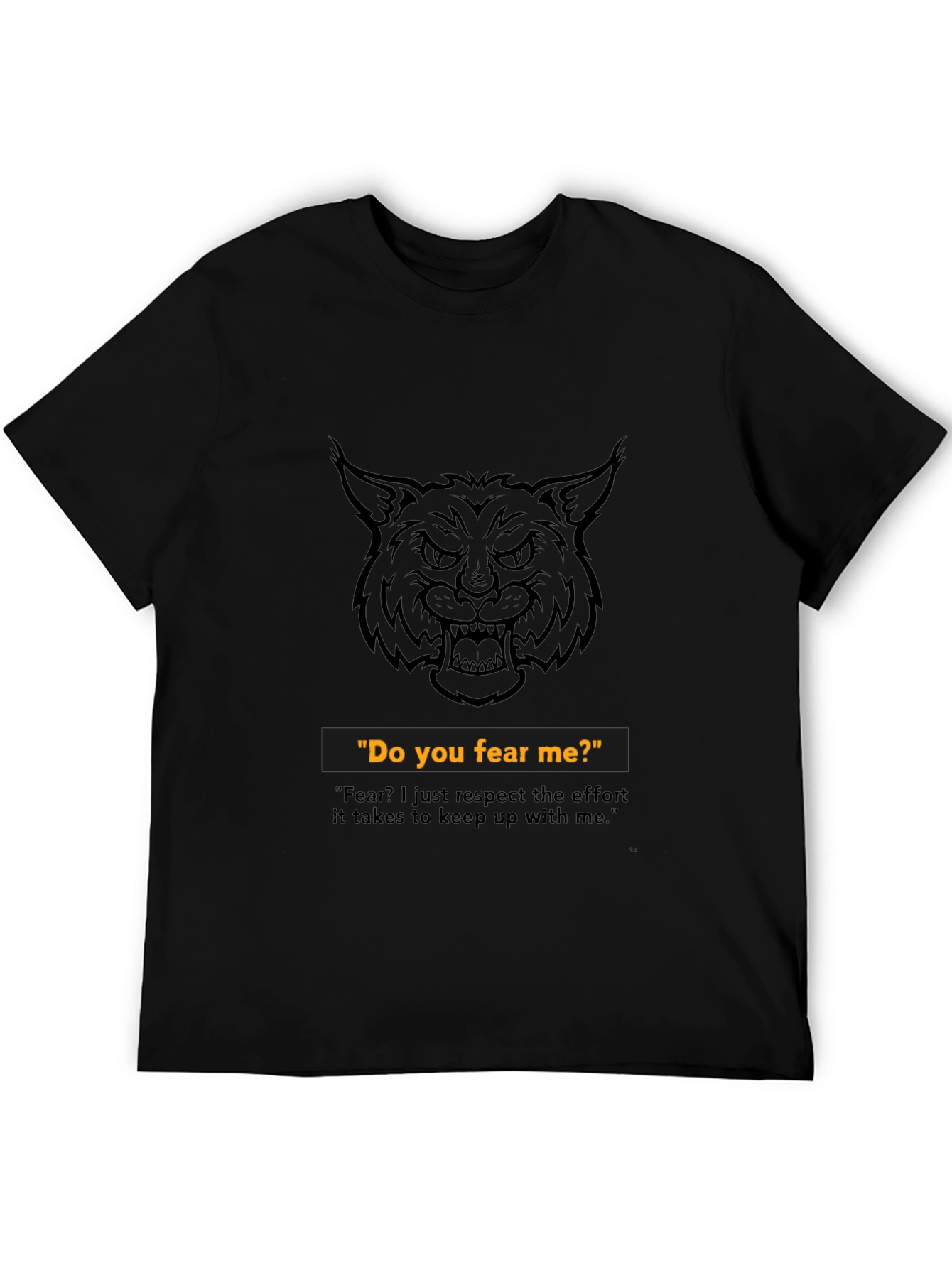 Black Fearless Graphic Tee - Wildcat Design view 5