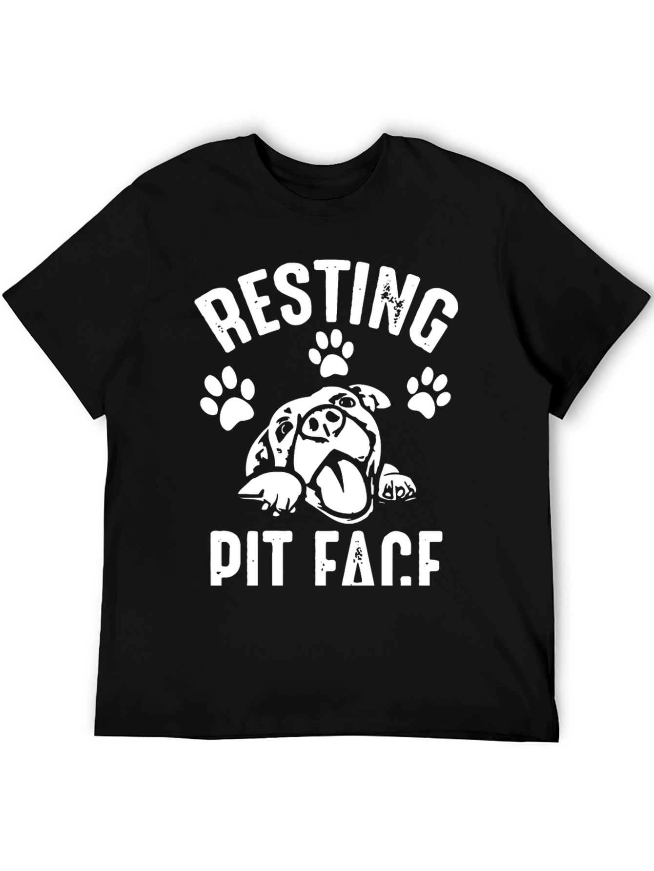 Black Resting Pit Face Dog T-Shirt - Funny Dog Lover Tee view 5