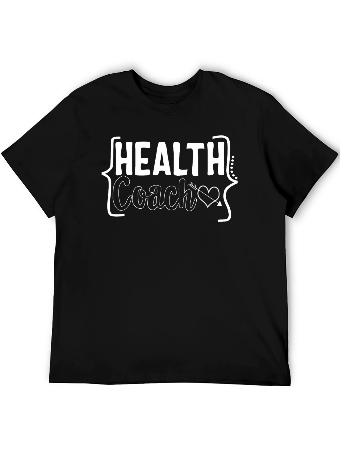 Black Health Coach Graphic T-Shirt view 5