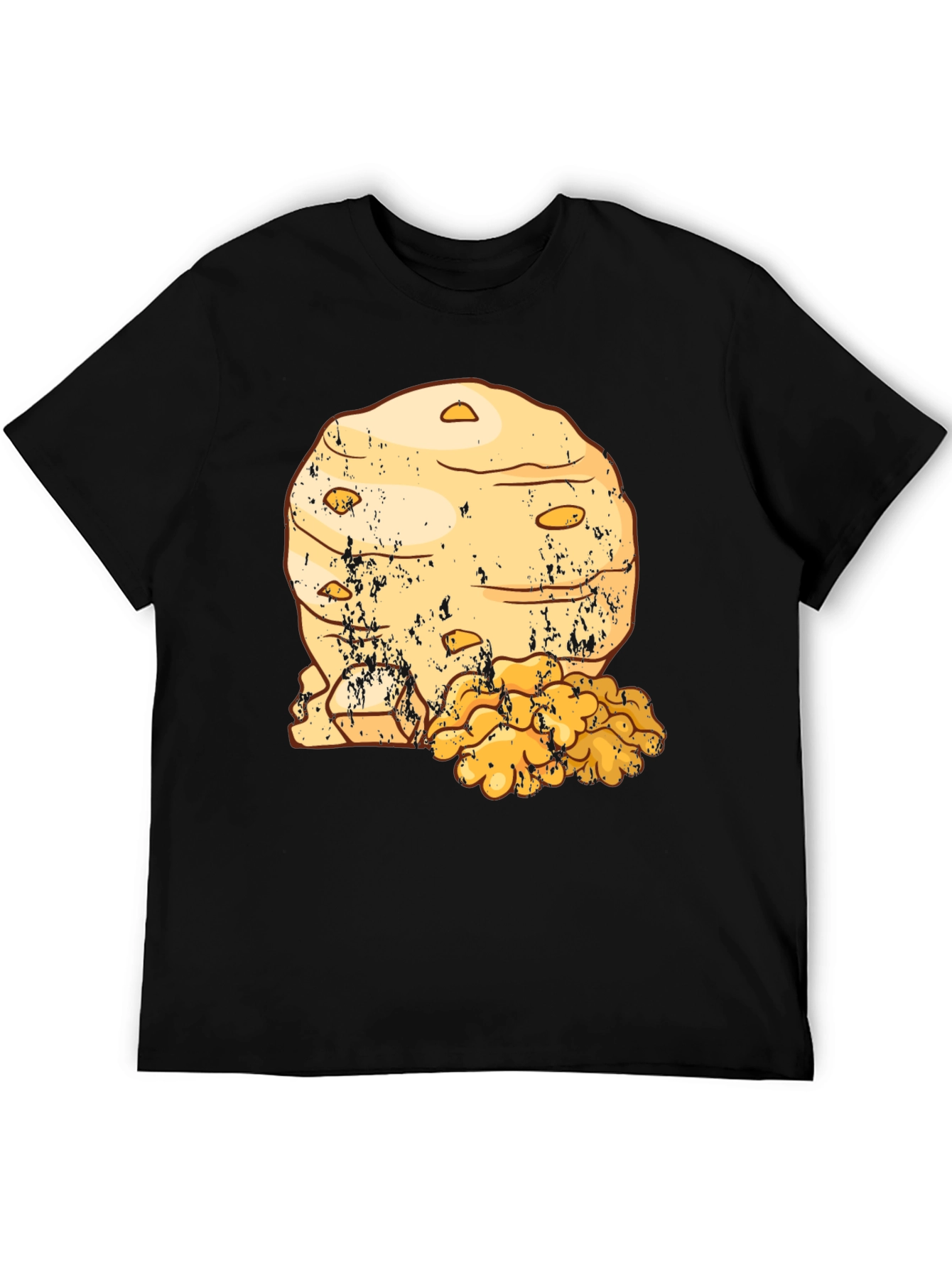 Black Mushroom Graphic Tee - Black Cotton view 5