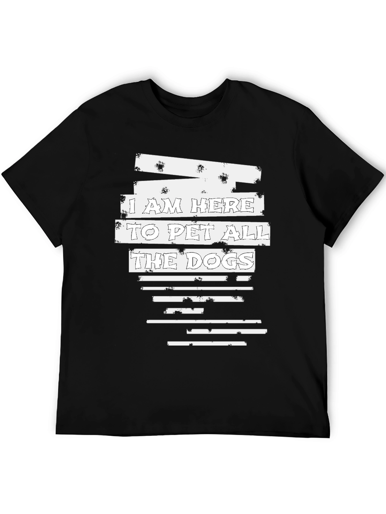 Black I Am Here to Pet All the Dogs T-Shirt view 5