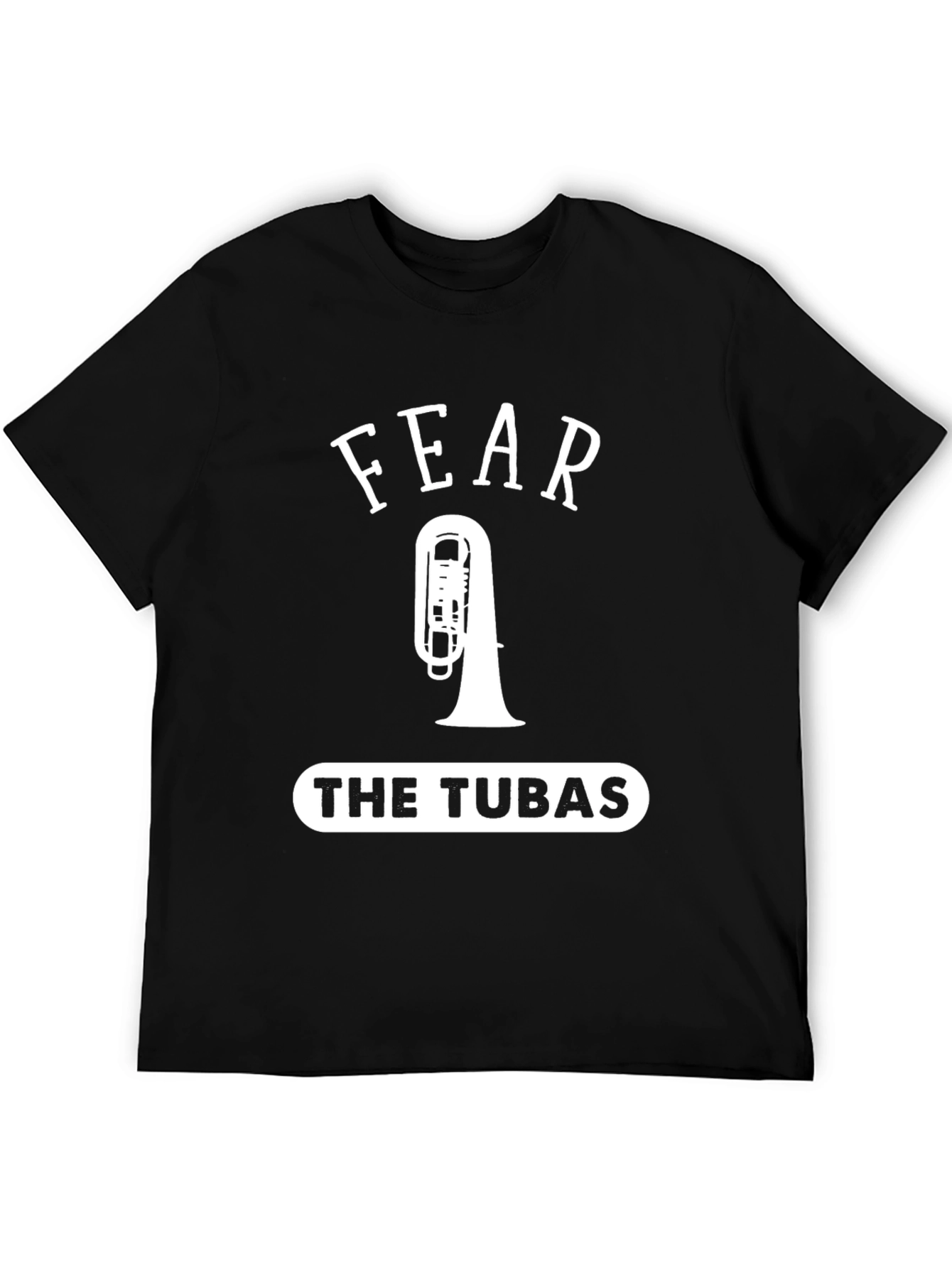 Black Fear The Tubas T-Shirt Funny Band Tee view 5