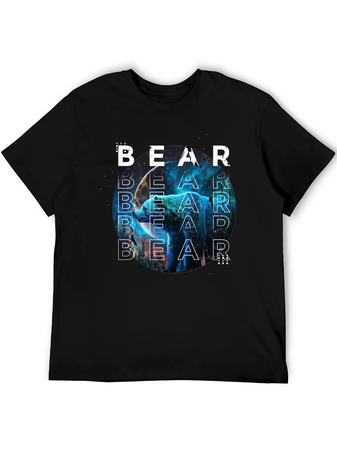Black Bear Graphic Print T-Shirt - Modern Style view 5