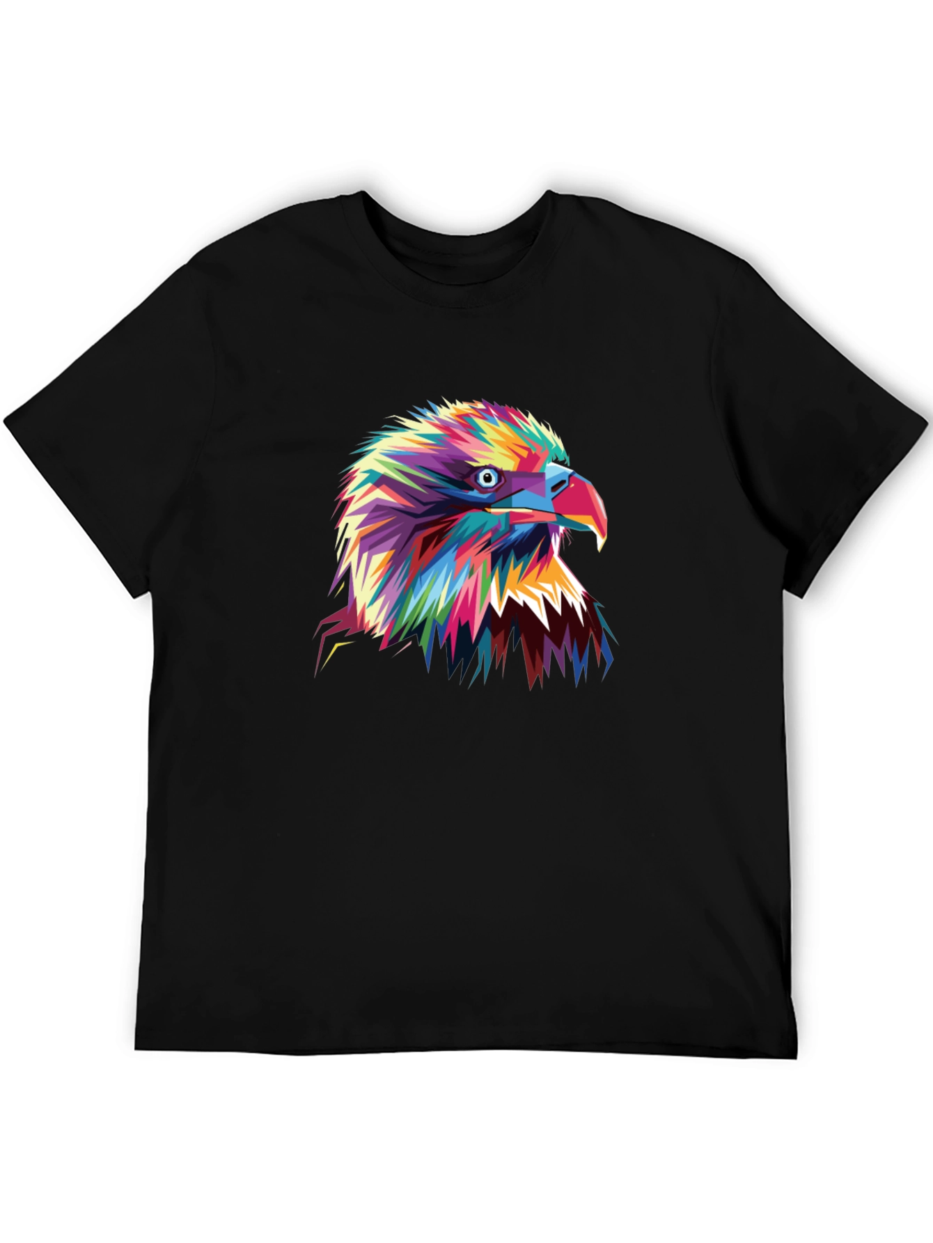 Black Bold Eagle Graphic Tee - Vibrant Colors view 5